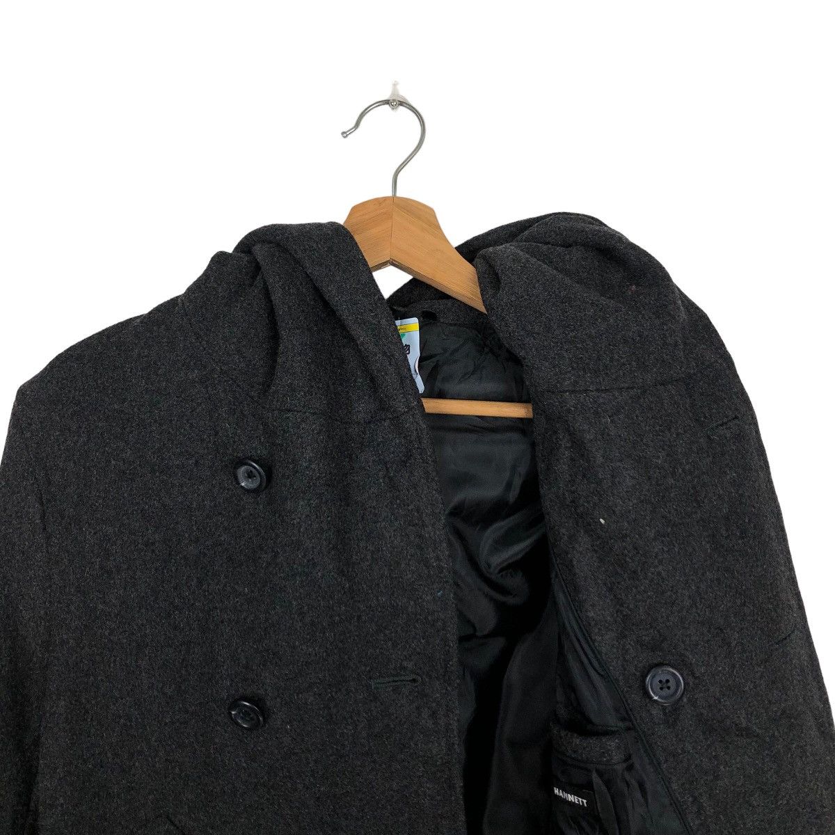 Katharine Hamnett London 🔥WOOL JACKET BLACK ULTIMATE HAMNETT JAPAN ISSEY MIYAKE Size M / US 6-8 / IT 42-44 - 10 Thumbnail