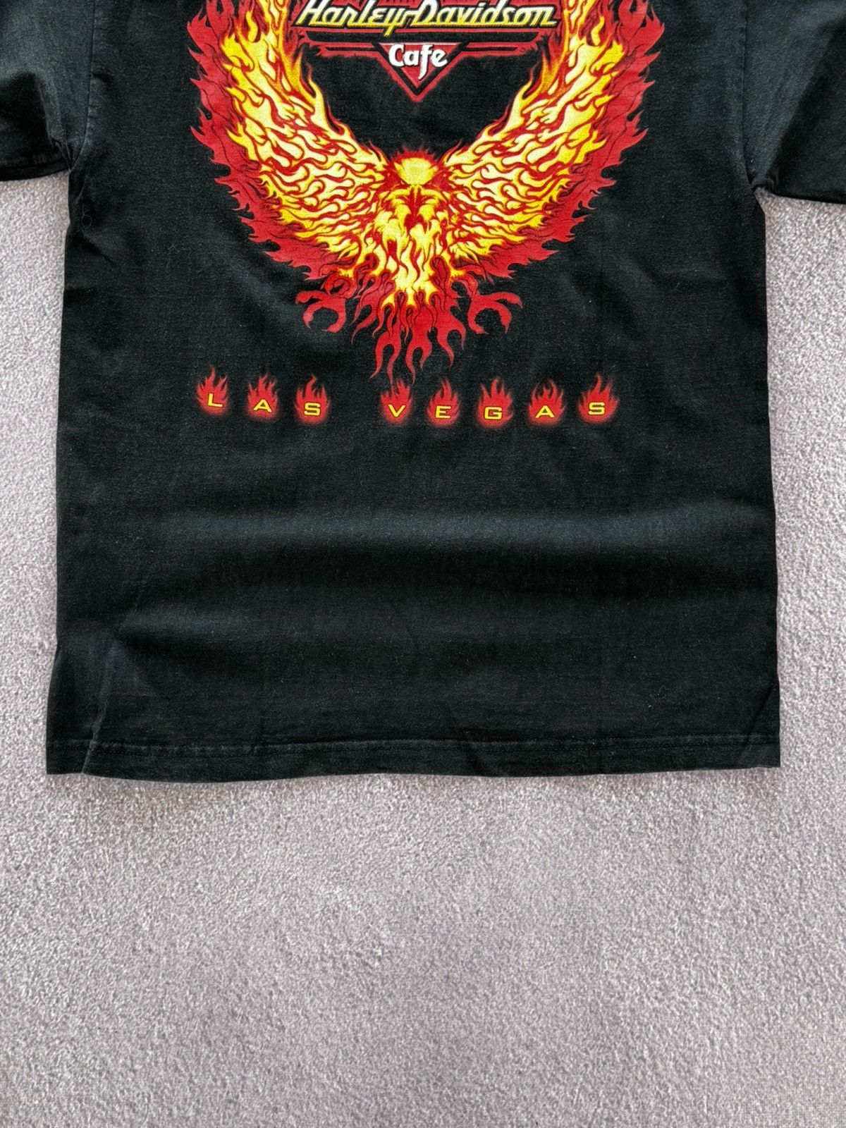 Harley Davidson 90’s Harley Davidson Faded Look Crazy Print Biker T-Shirt Size US L / EU 52-54 / 3 - 4 Thumbnail