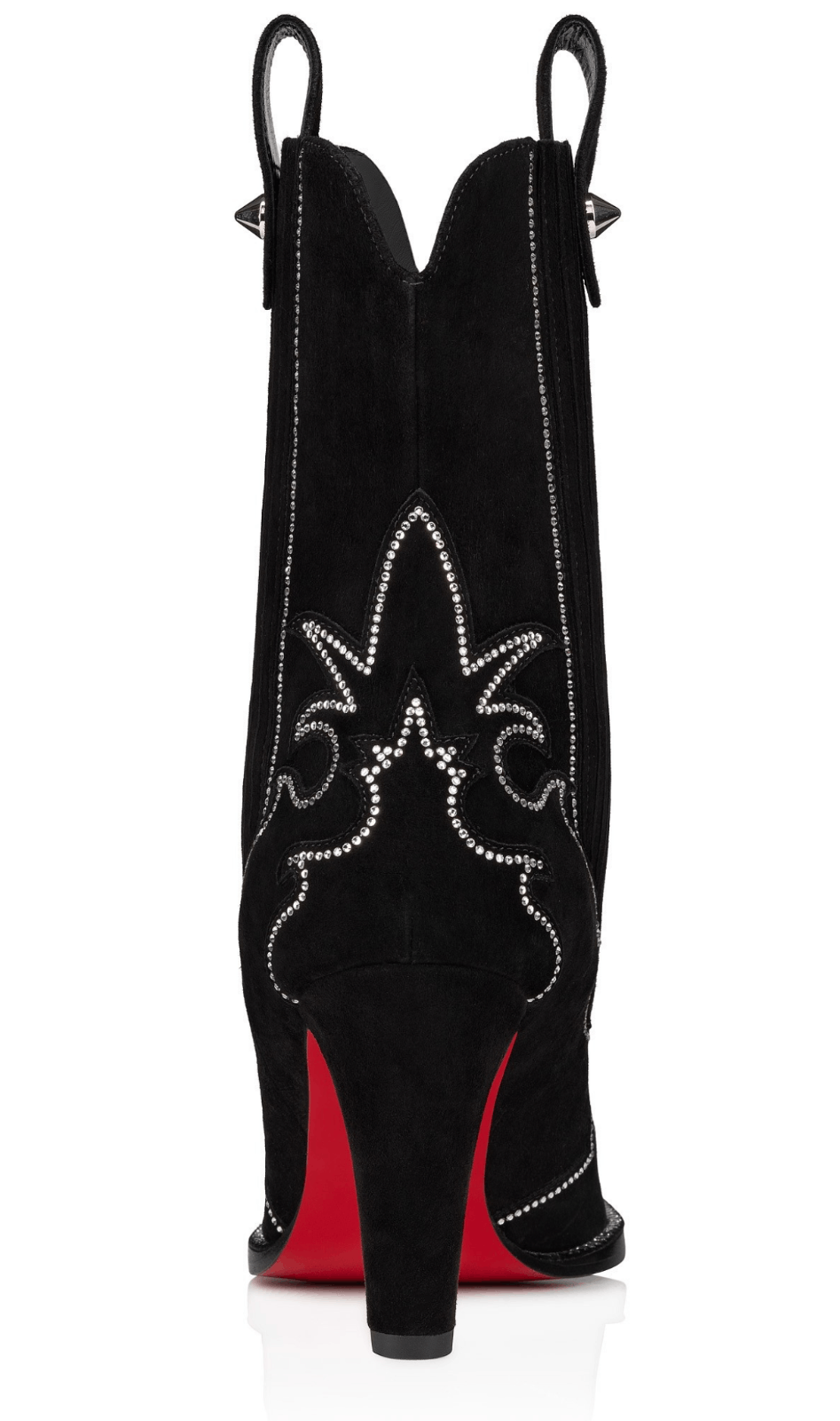 Christian Louboutin Santigag Strass 85 Black Suede Western Ankle Heel Boot 39 Size US 9 / IT 39 - 19 Thumbnail