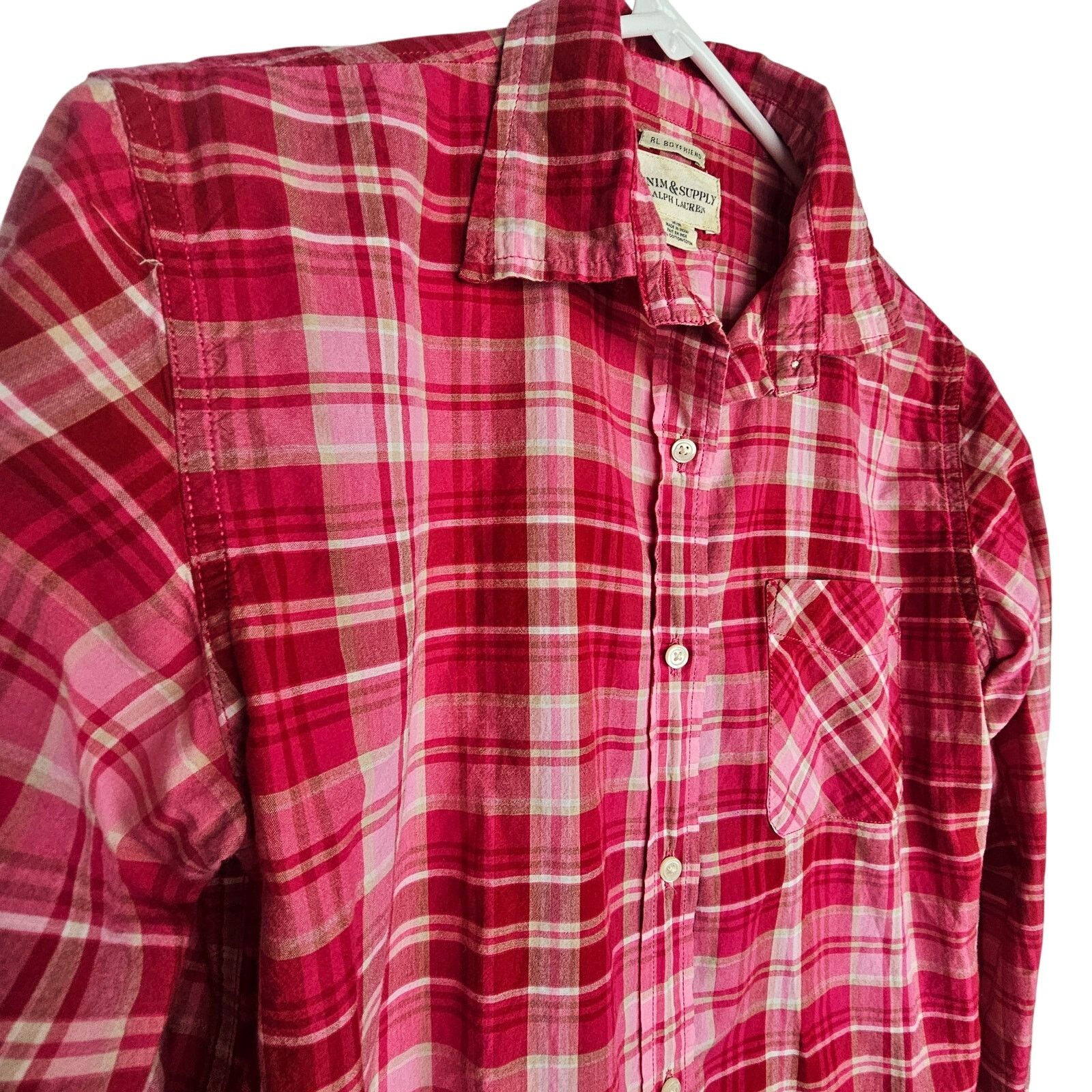 Denim & Supply Ralph Lauren Vintage Y2K Ralph Lauren Denim Supply Plaid Boyfriend Shirt Size US M / EU 48-50 / 2 - 5 Thumbnail