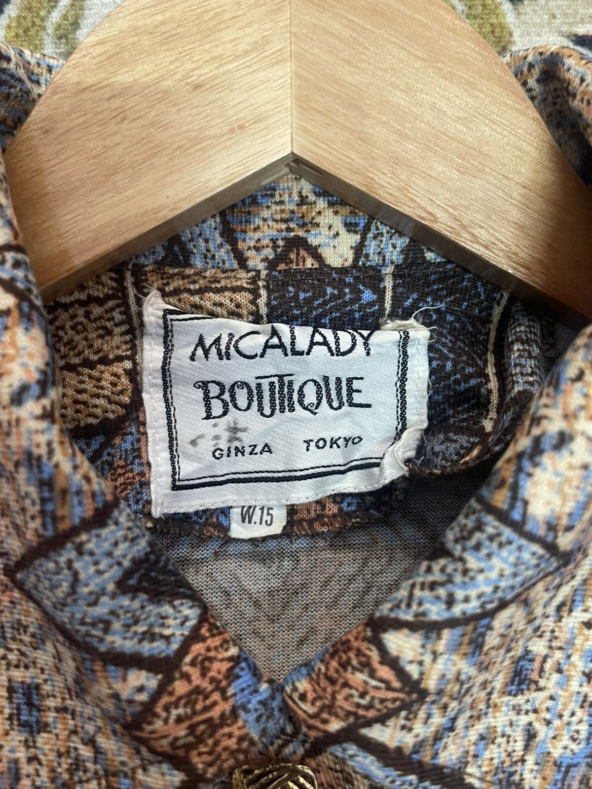 Designer × Japanese Brand × Vintage Micalady Vintage Pattern Shirt X Japanese Brand Size US L / EU 52-54 / 3 - 6 Thumbnail