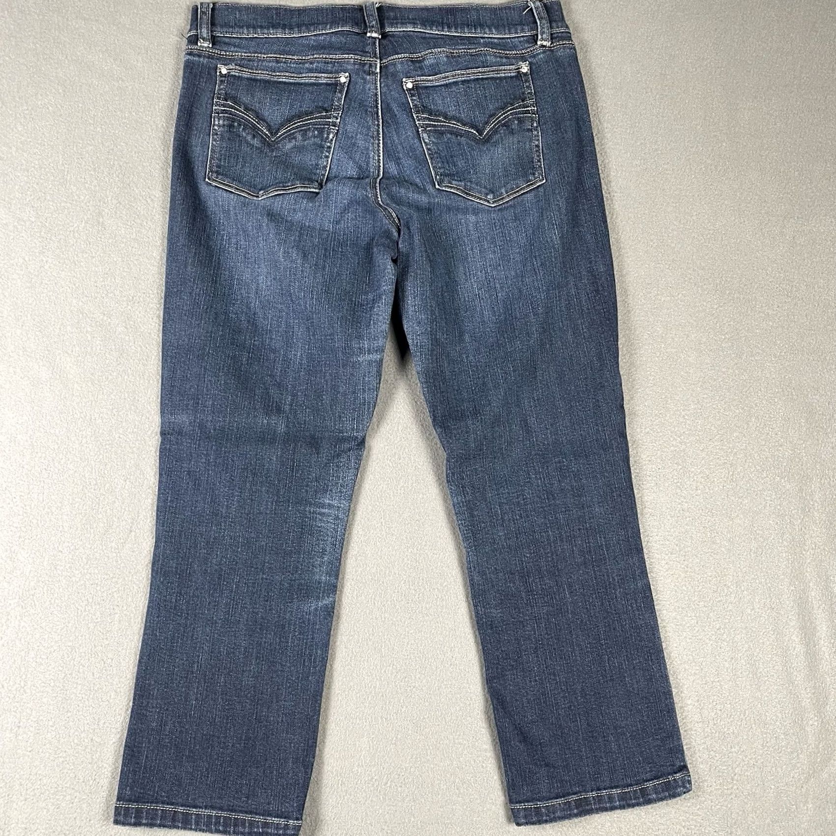 White House Black Market White House Black Market Jeans Womens 6 Slim Crop Denim Dark Wash 30 Inseam 22 Inseam 5-Pocket Size 28" / US 6 / IT 42 - 3 Thumbnail