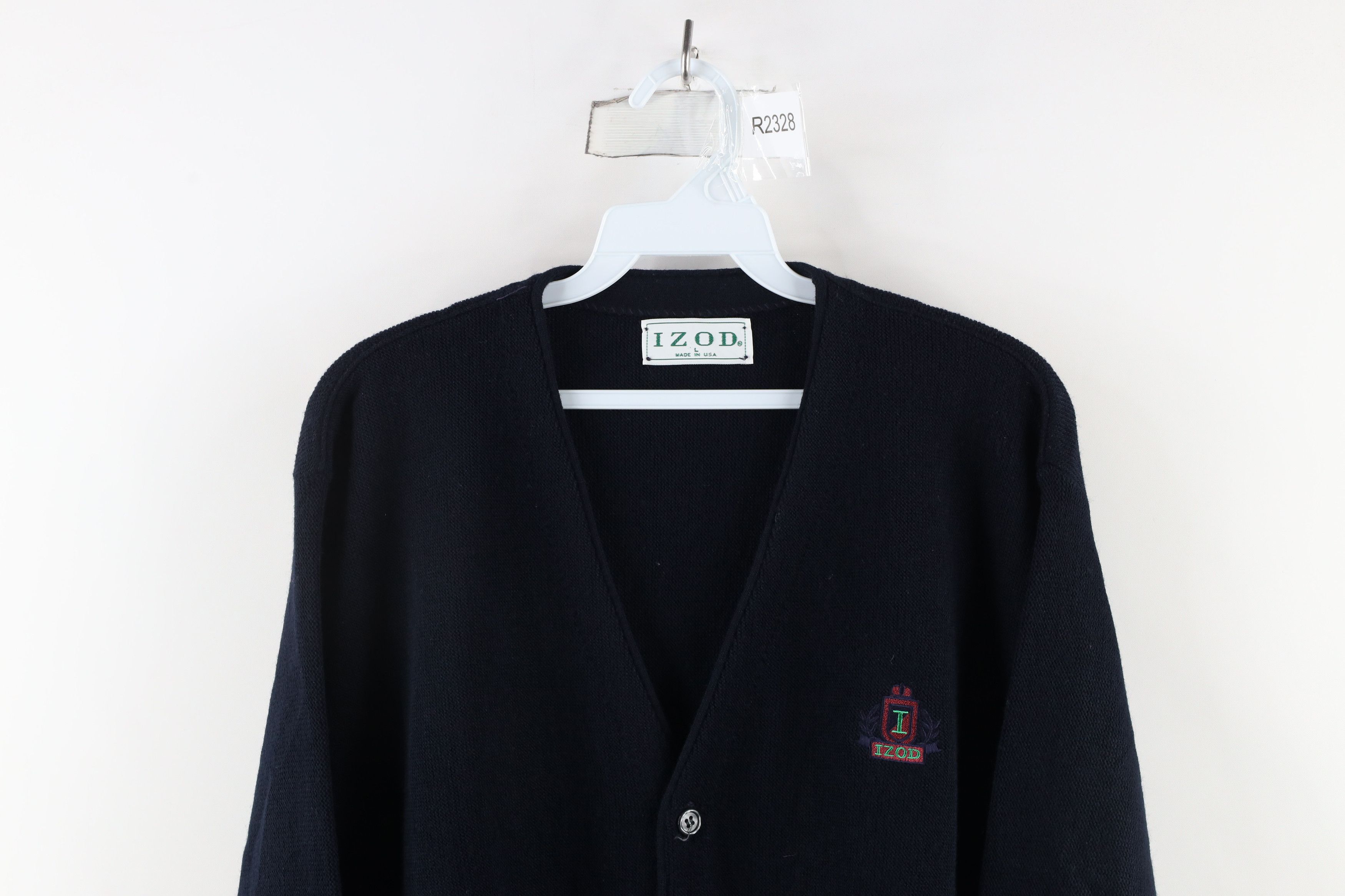 Izod × Vintage Vintage 80s 90s Izod Knit Button Cardigan Sweater Blue USA Size US L / EU 52-54 / 3 - 2 Thumbnail