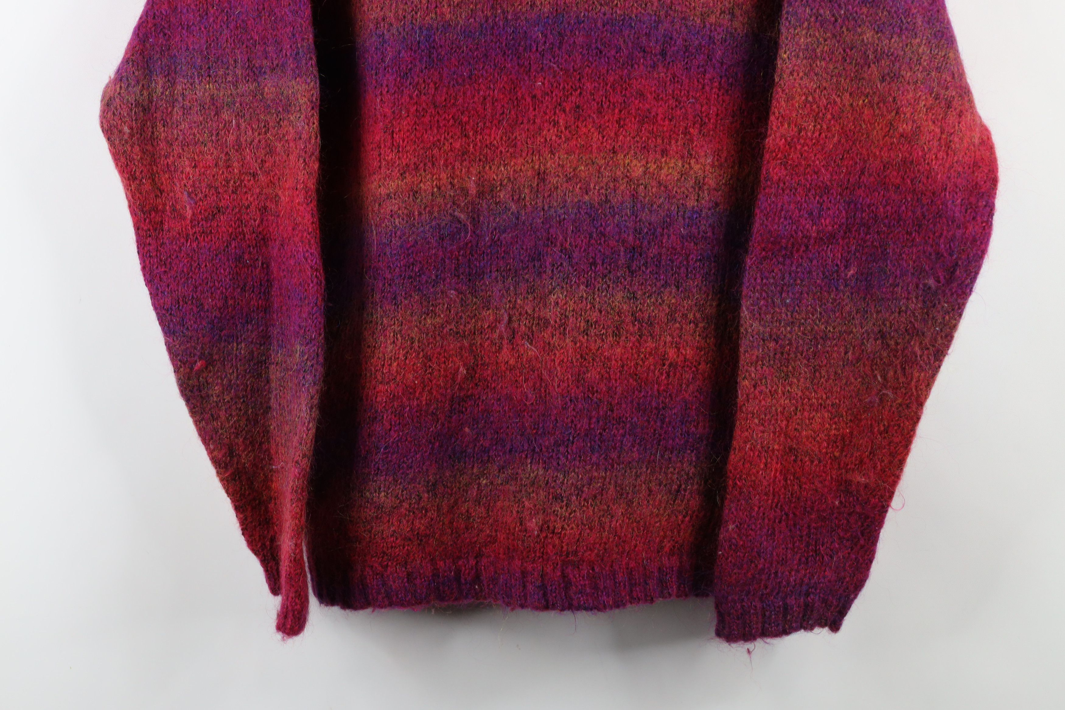 Vintage Vintage 90s Streetwear Wool Blend Marled Mock Neck Sweater Size L / US 10 / IT 46 - 3 Thumbnail