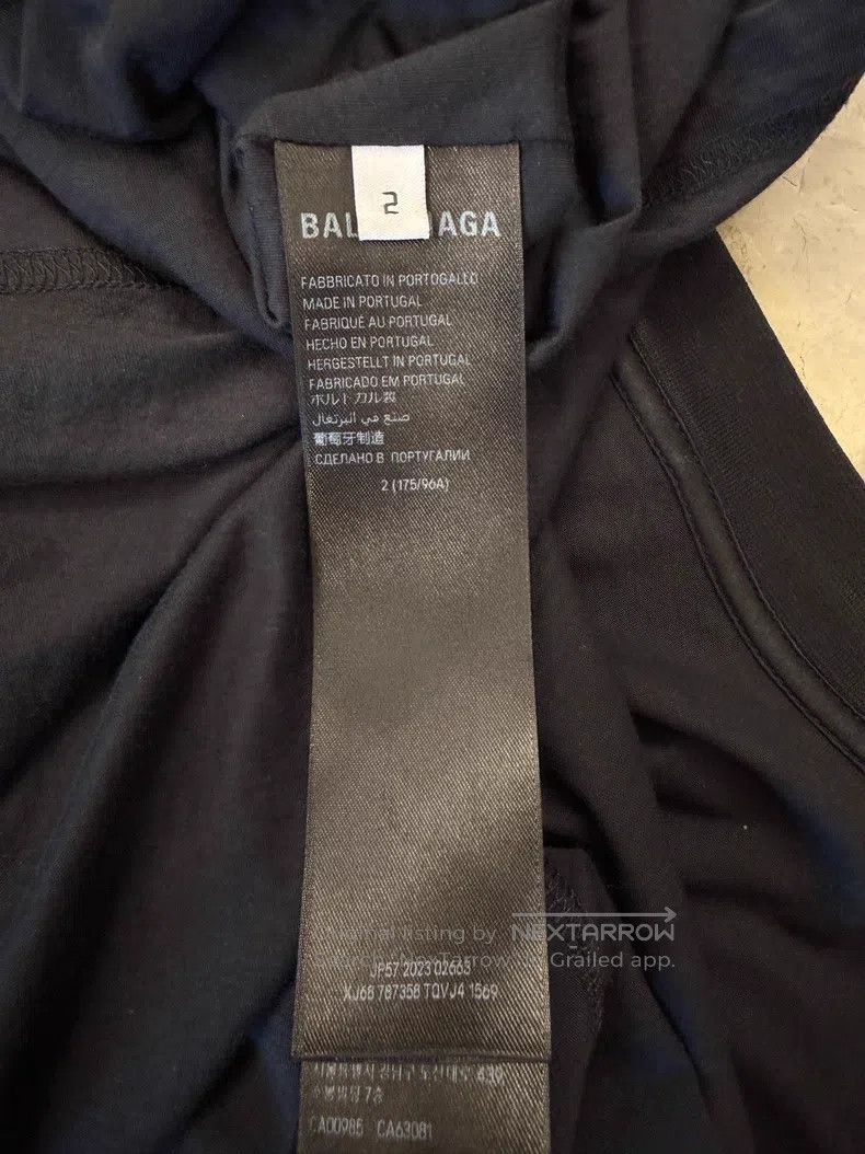 Balenciaga Balenciaga Black Double Ring Logo Short Sleeve Size US M / EU 48-50 / 2 - 3 Thumbnail