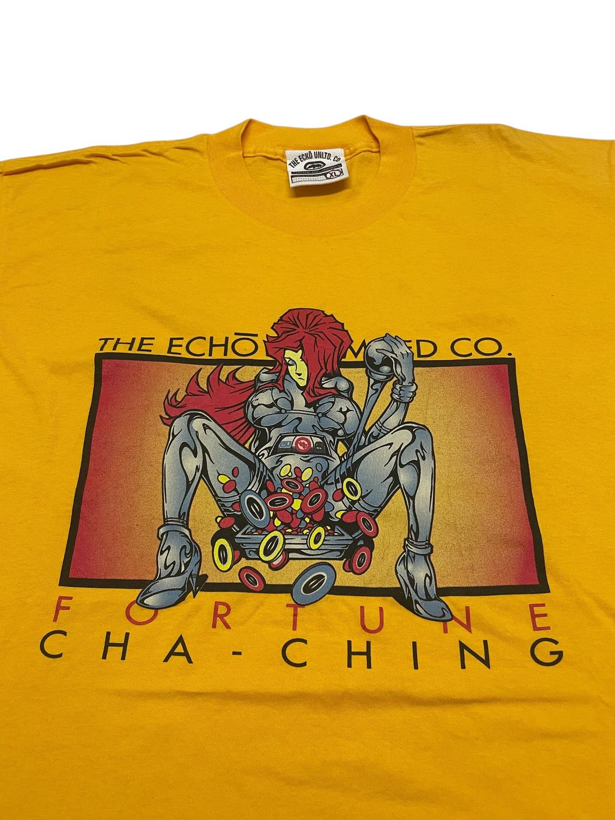 Ecko Unltd. × Vintage Vintage 90s FORTUNE CHA-CHING The ECHO Unltd.Co T-shirt Size US XL / EU 56 / 4 - 3 Thumbnail