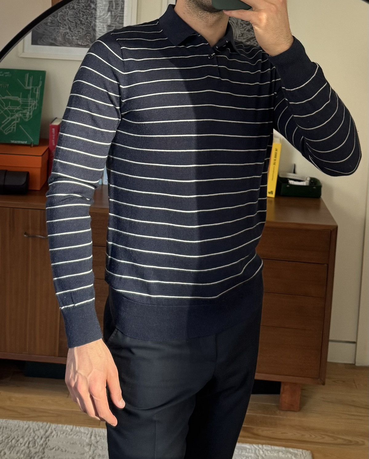 Ralph Lauren Ralph Lauren Striped Long Sleeve Polo Size US M / EU 48-50 / 2 - 1 Thumbnail