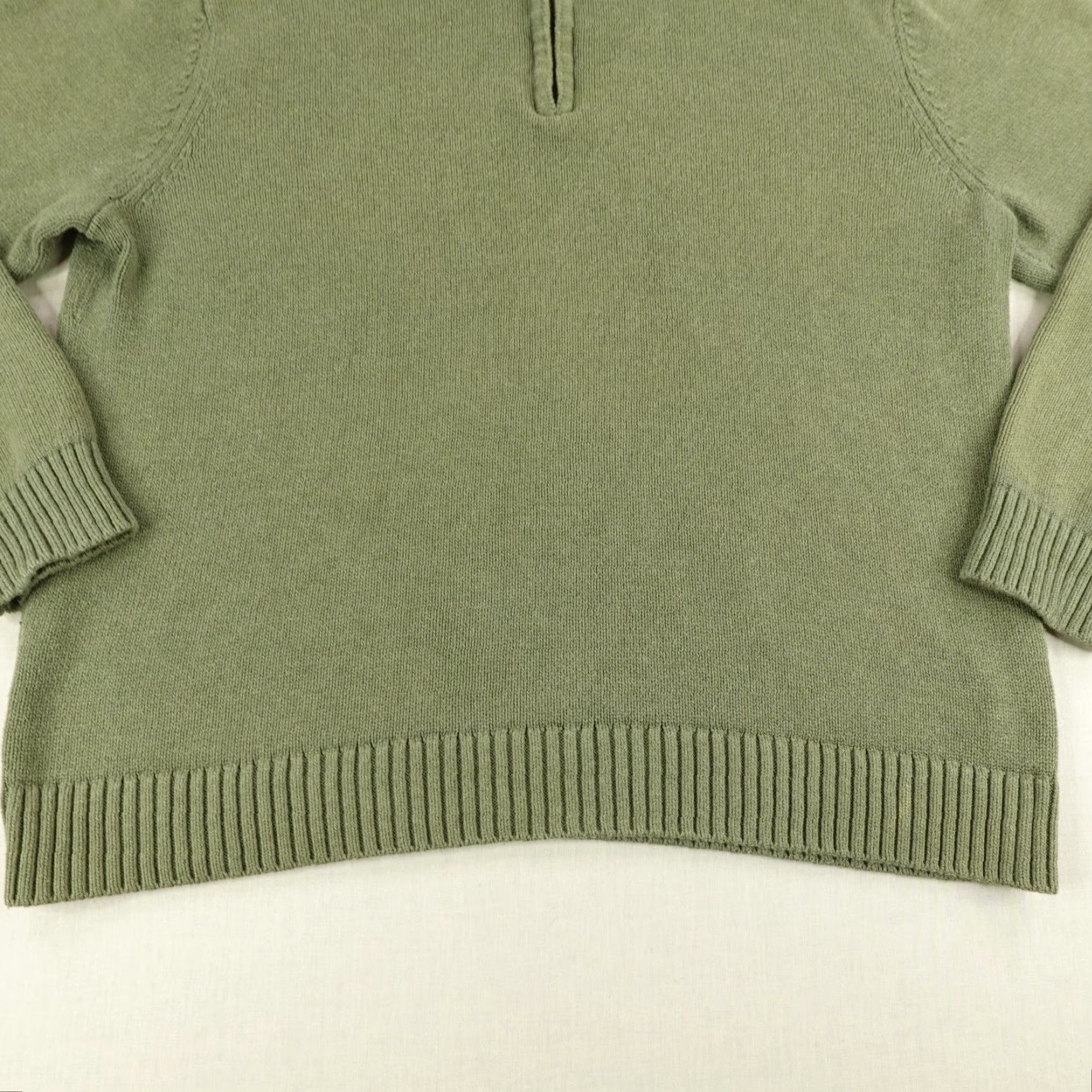 Vintage VINTAGE L.L. Bean Sweater Pullover Heavyweight 1/4 Zip Mock Neck Men XL Green Knit Heavy Casual Outdoor Size US XL / EU 56 / 4 - 3 Thumbnail