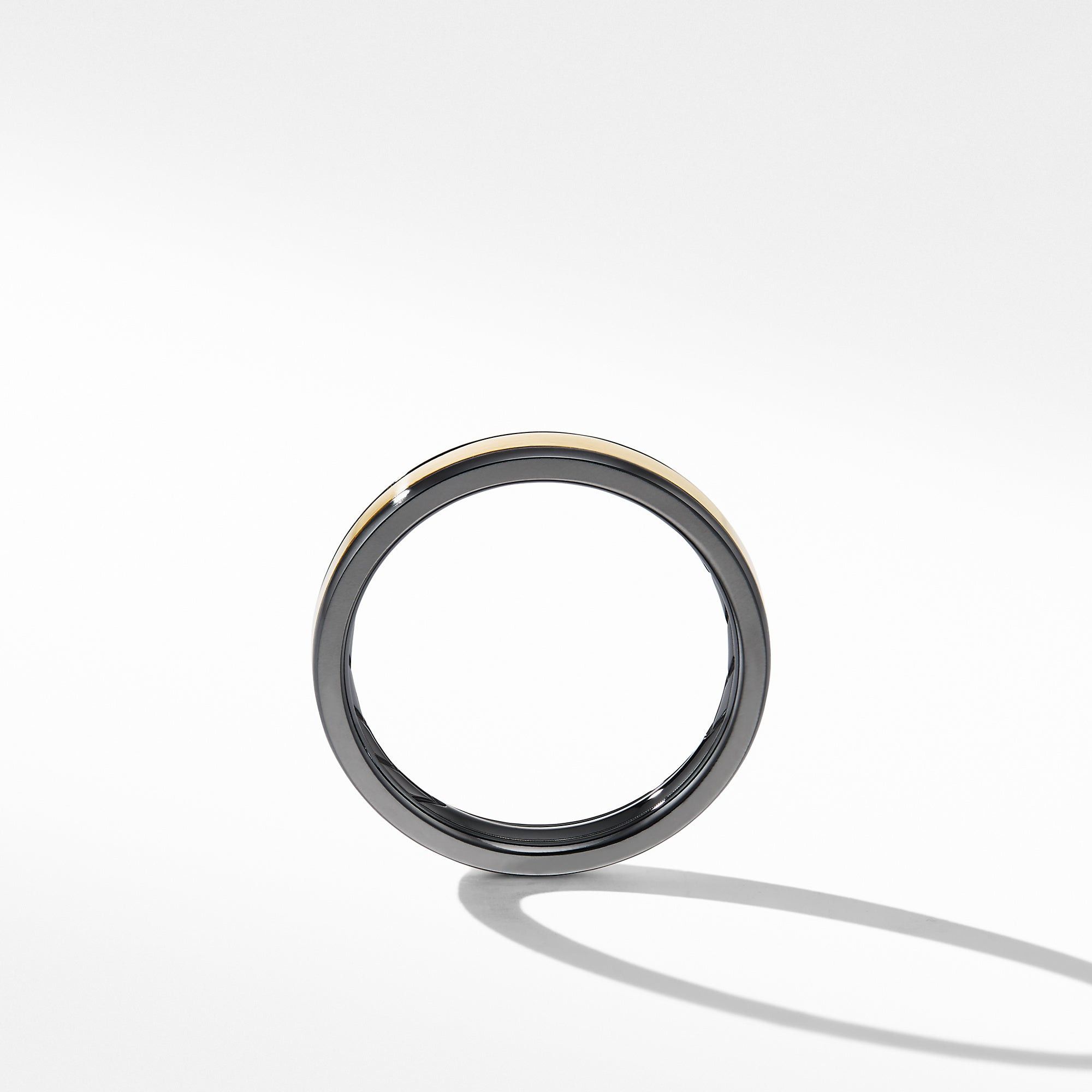 David Yurman o1w1db10325 Size:OS/ Beveled Band Ring in Black/Golden Size ONE SIZE - 3 Thumbnail