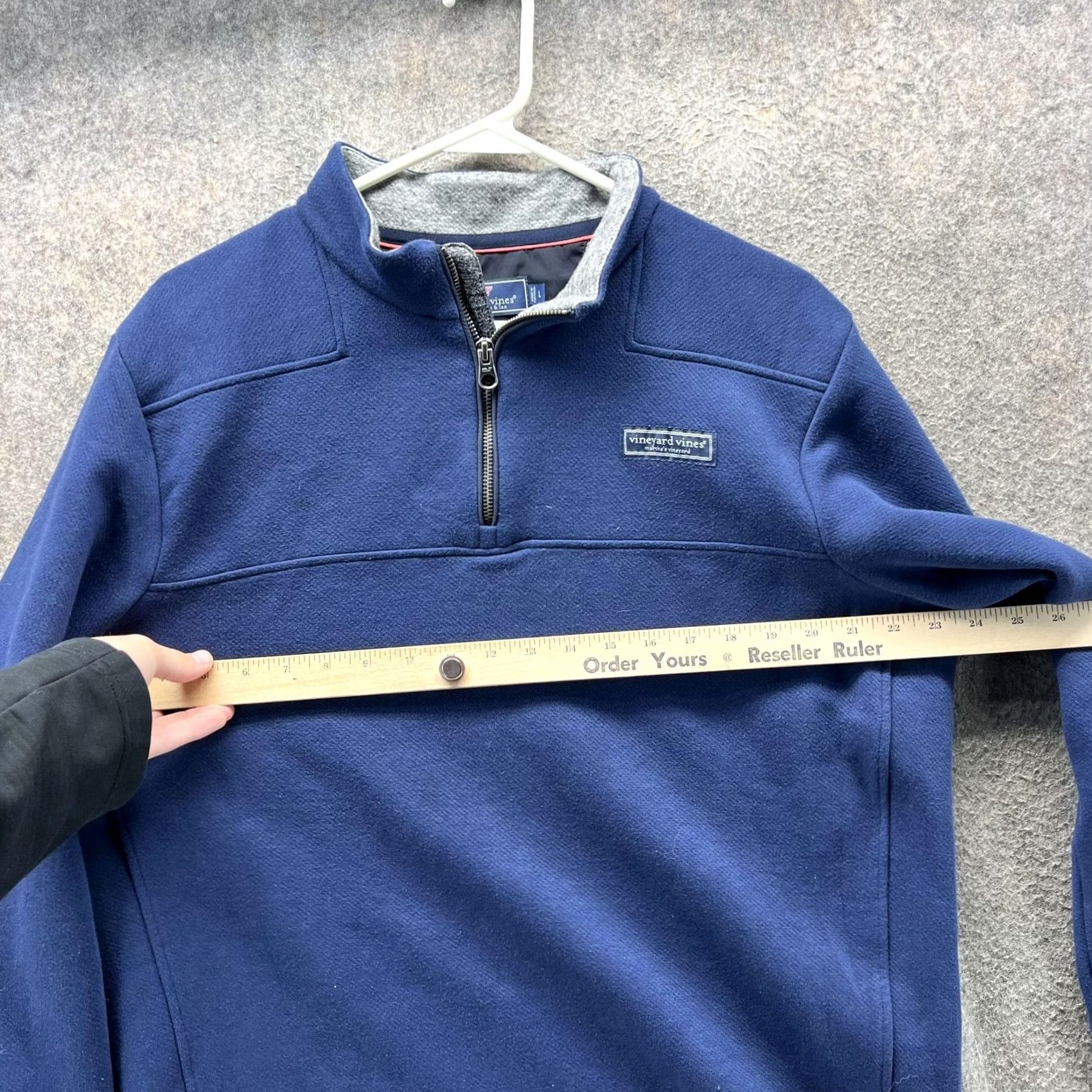 Vineyard Vines VINEYARD VINES Shep Shirt Sweatshirt Mens L Blue Quarter Zip Pullover Fleece Shirt Pullover with Pockets Linen/Logo? Size US L / EU 52-54 / 3 - 6 Thumbnail