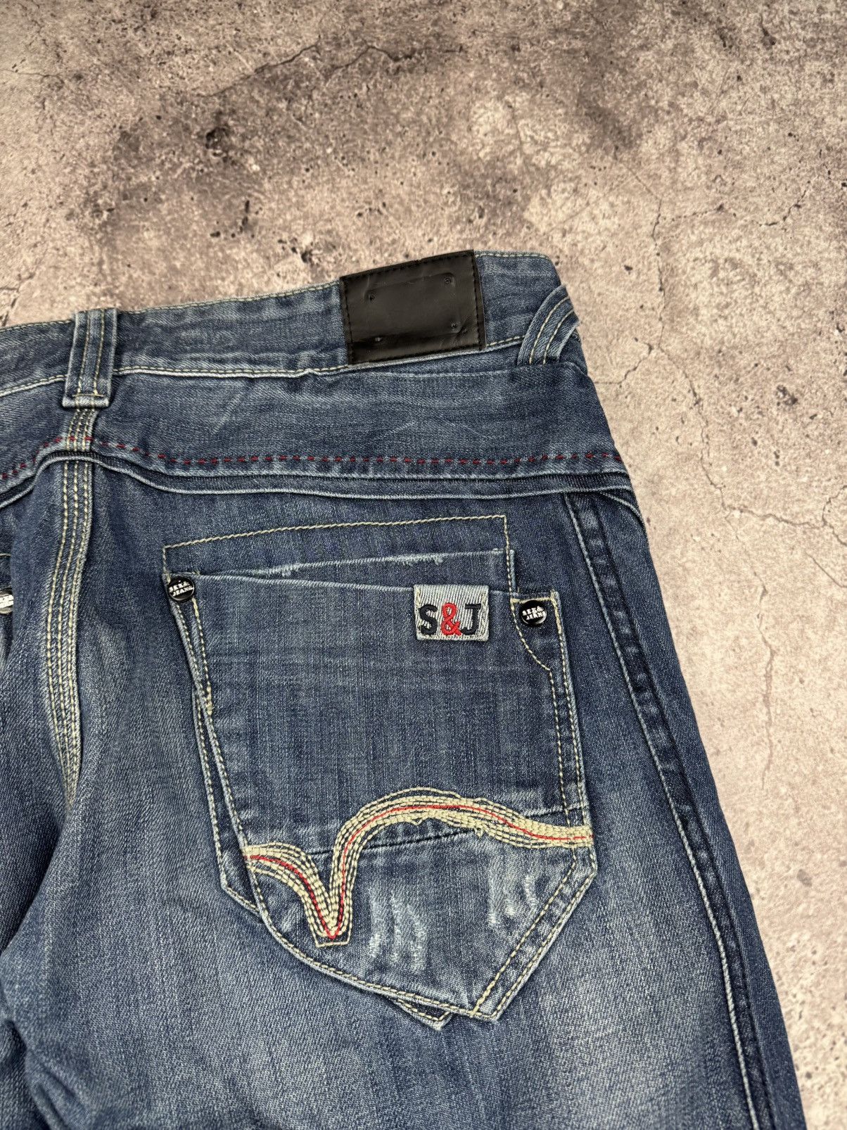 Japanese Brand Y2K Faded Sex Jeans Japanese lgb if6was9 style Avant Garde Size US 36 / EU 52 - 7 Thumbnail