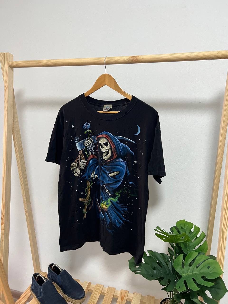 Liquid Blue × Vintage Y2K Skelton Grim Reaper Liquid Blue Tee Size US XL / EU 56 / 4 - 4 Thumbnail