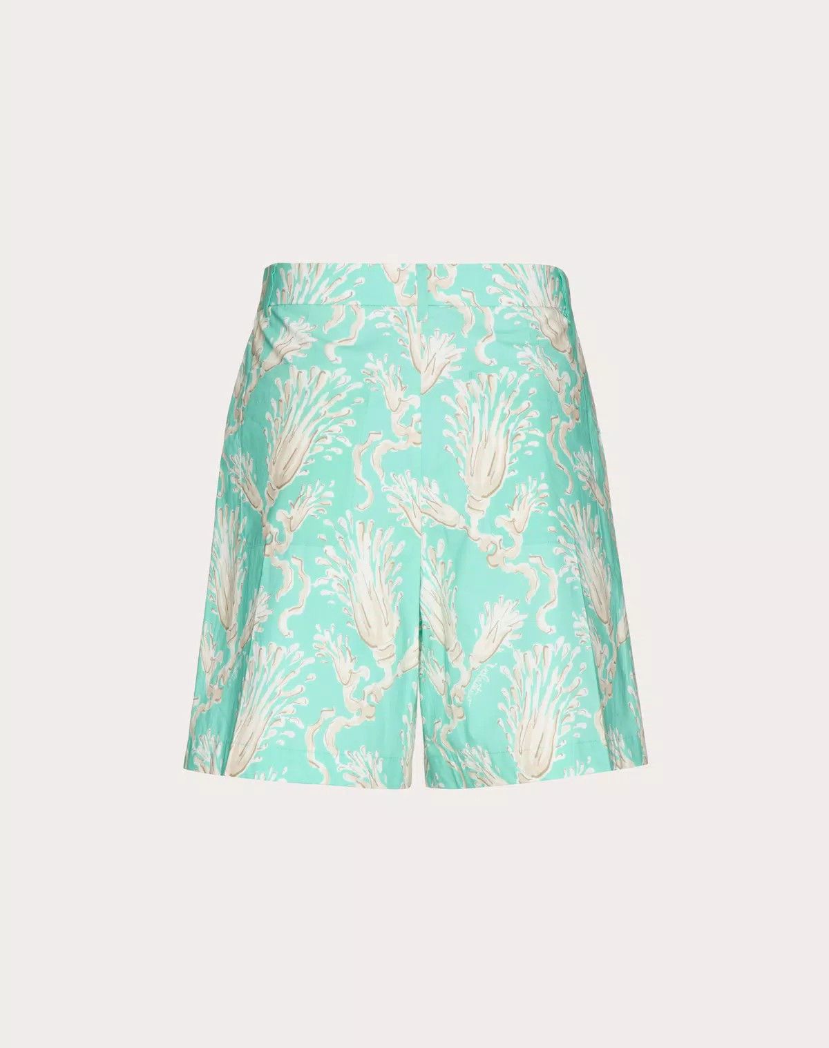 Valentino oc11z0725 Cotton Poplin Bermuda Shorts in Beige/Turquoise Size US 30 / EU 46 - 2 Thumbnail