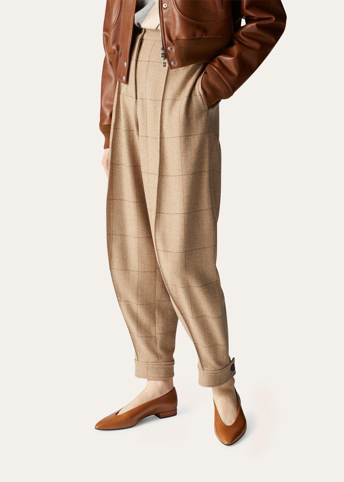 Loro Piana o1srvl11e0824 Aniston Cashmere Pants in Beige Size 27" / US 4 / IT 40 - 2 Thumbnail