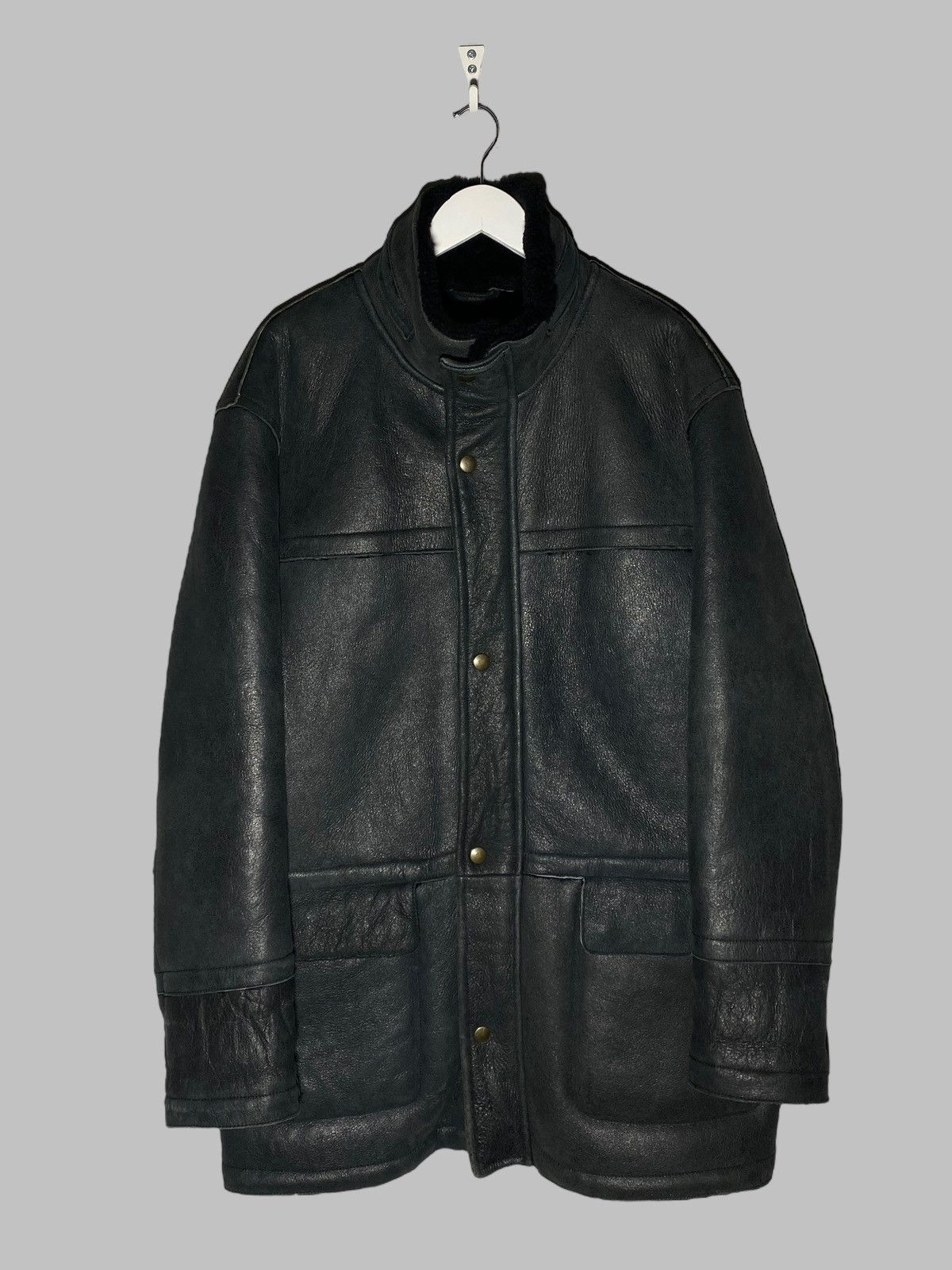 Versace Versace Classic V2 Shearling Jacket Black Vintage Rare Coat Size US XL / EU 56 / 4 - 8 Thumbnail