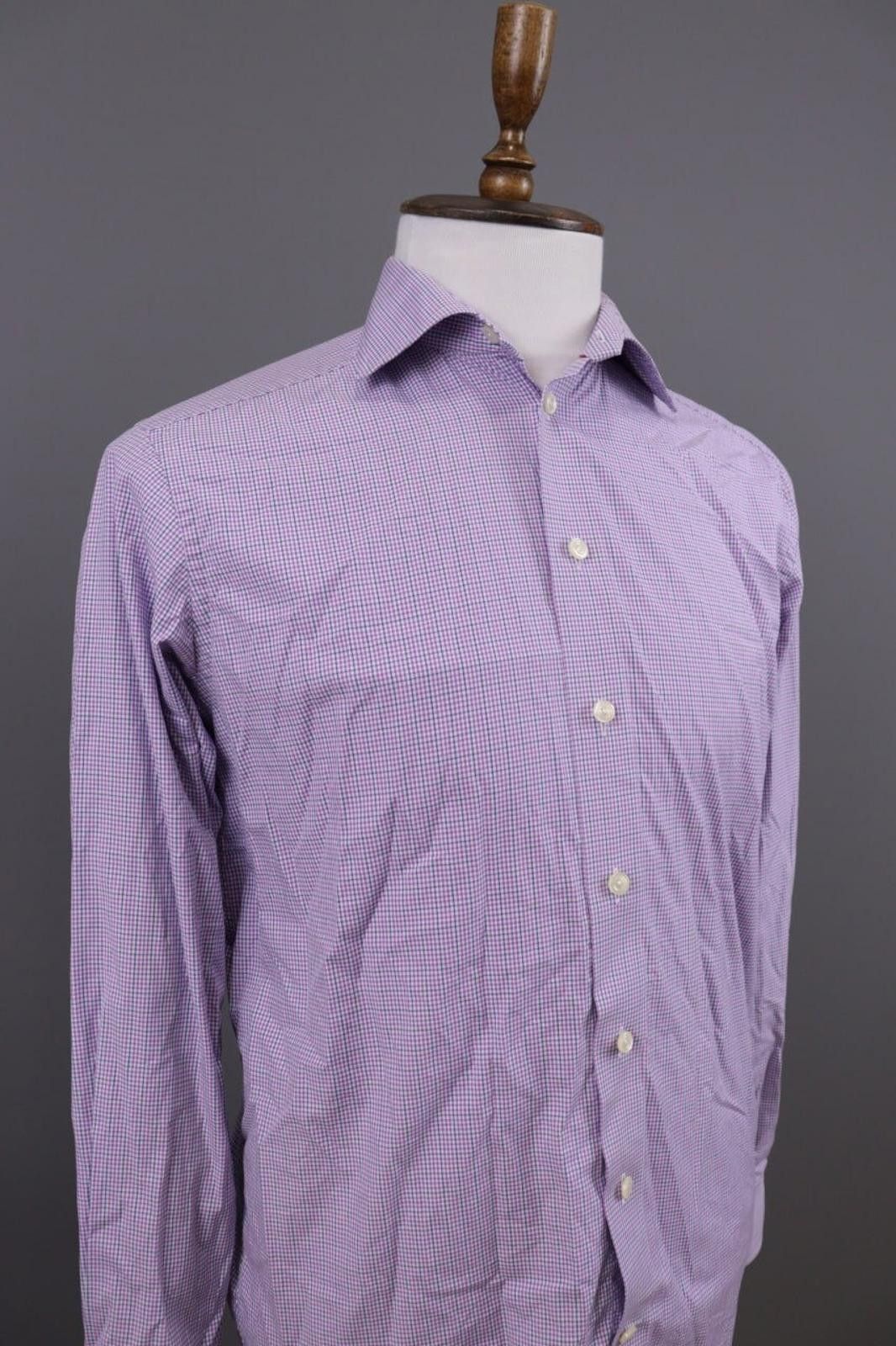 Eton Eton Contemporary Pink Check Shirt Size 40 / 15.75 Size US M / EU 48-50 / 2 - 5 Thumbnail