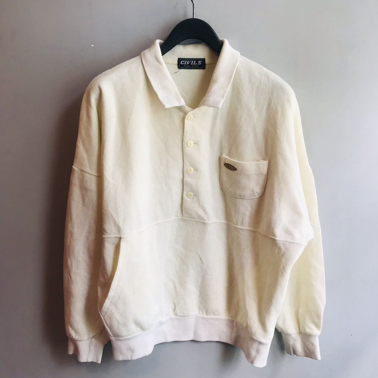 20471120 × Vintage Japanese Collar Neck Polo Sweatshirt Size US S / EU 44-46 / 1 - 3 Thumbnail
