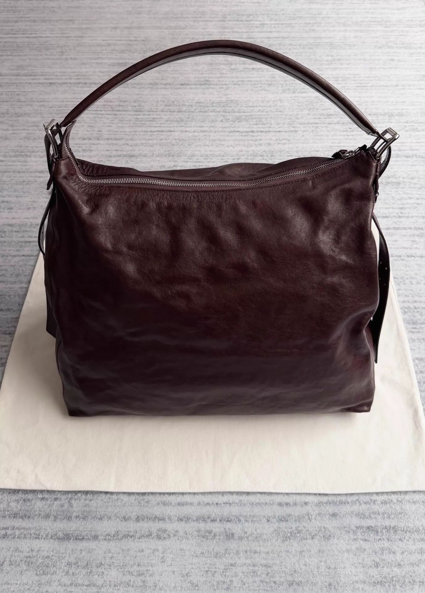 Lemaire Lemaire Belted Hobo Tote Espresso Calfskin Jennie 25SS Size ONE SIZE - 2 Thumbnail