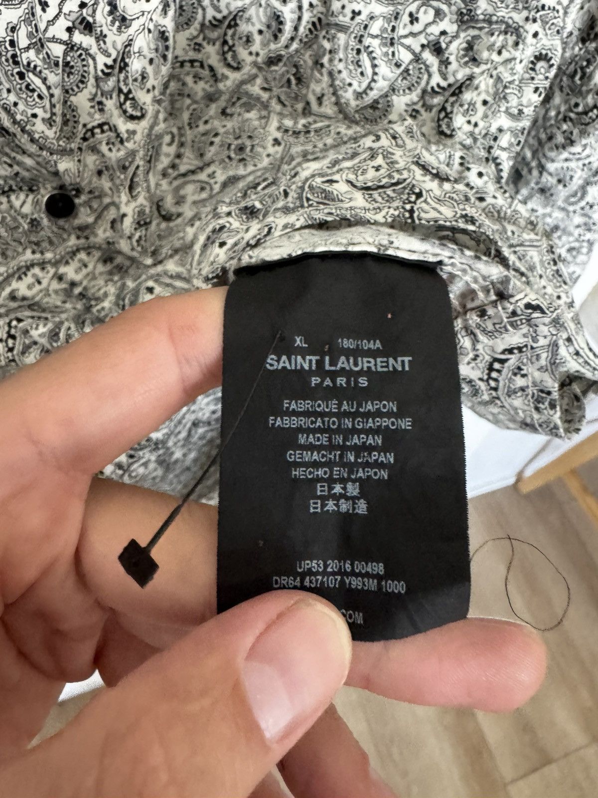 Saint Laurent Paris Palladium fw16 hedi Paisley western shirt Size US XL / EU 56 / 4 - 4 Thumbnail