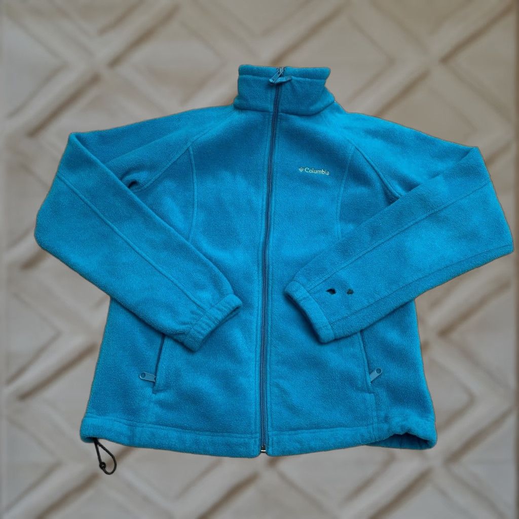 Vintage Columbia Benton Springs Fleece Jacket Womens Medium Blue Full Zip Outdoor Hiking Size M / US 6-8 / IT 42-44 - 1 Thumbnail