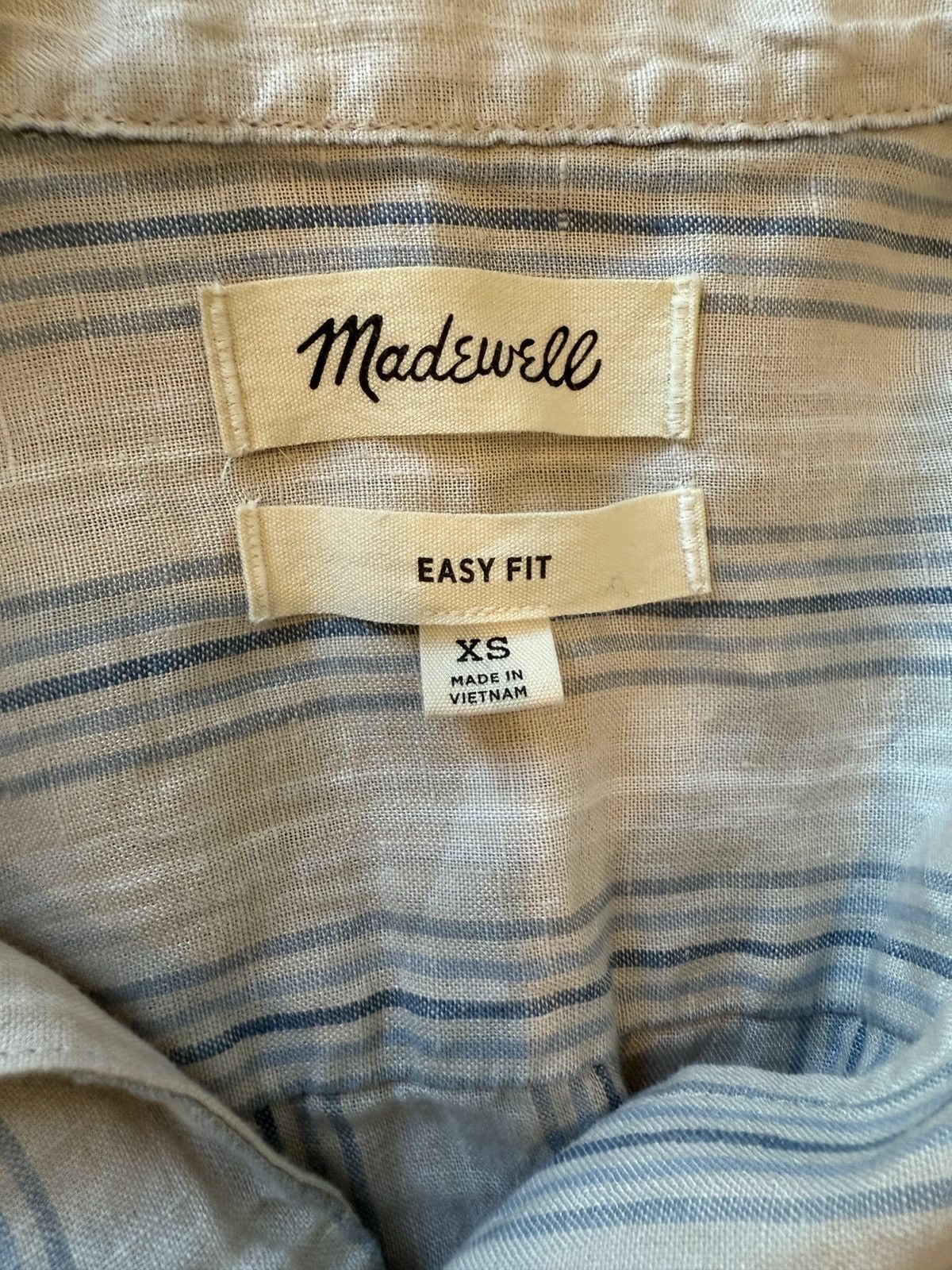Madewell Madewell Striped Easy Fit Linen Shirt Size US XS / EU 42 / 0 - 3 Thumbnail