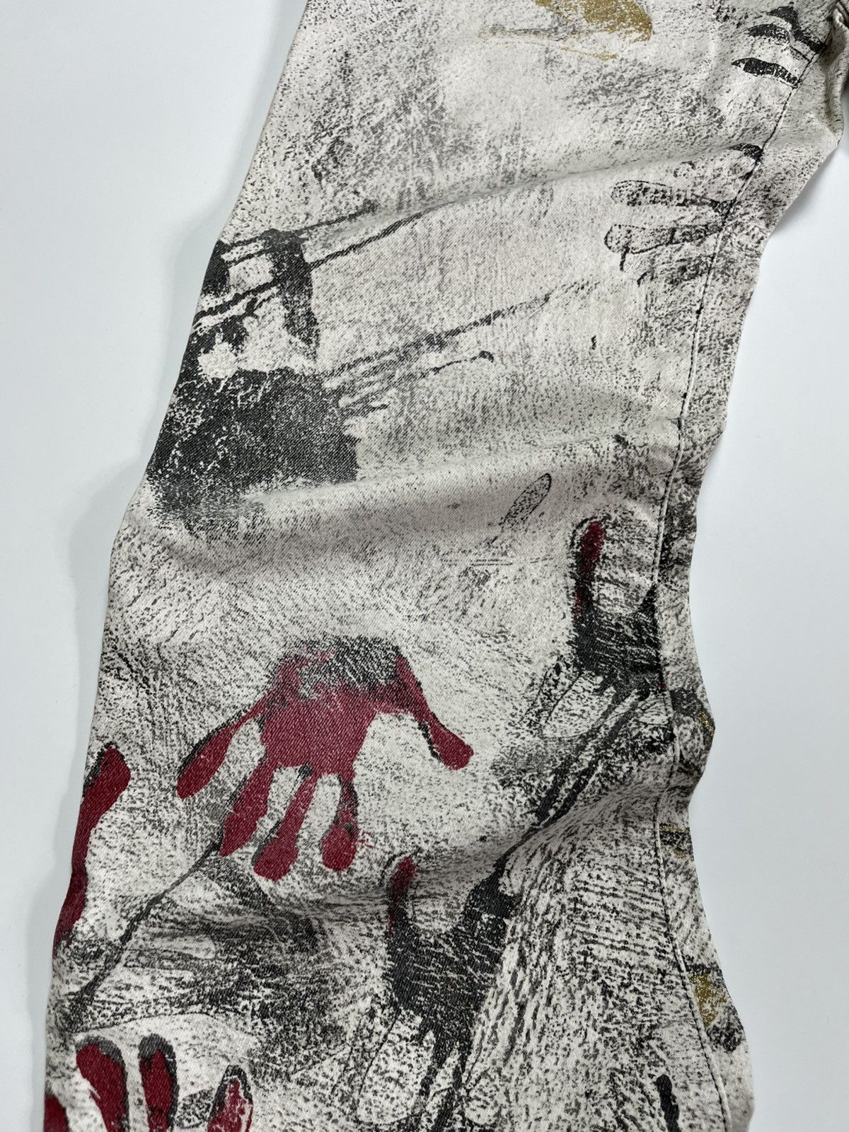 Just Cavalli Just Cavalli × Roberto Cavalli Handprint Trompe L'oeil Jeans Size 29" - 5 Thumbnail