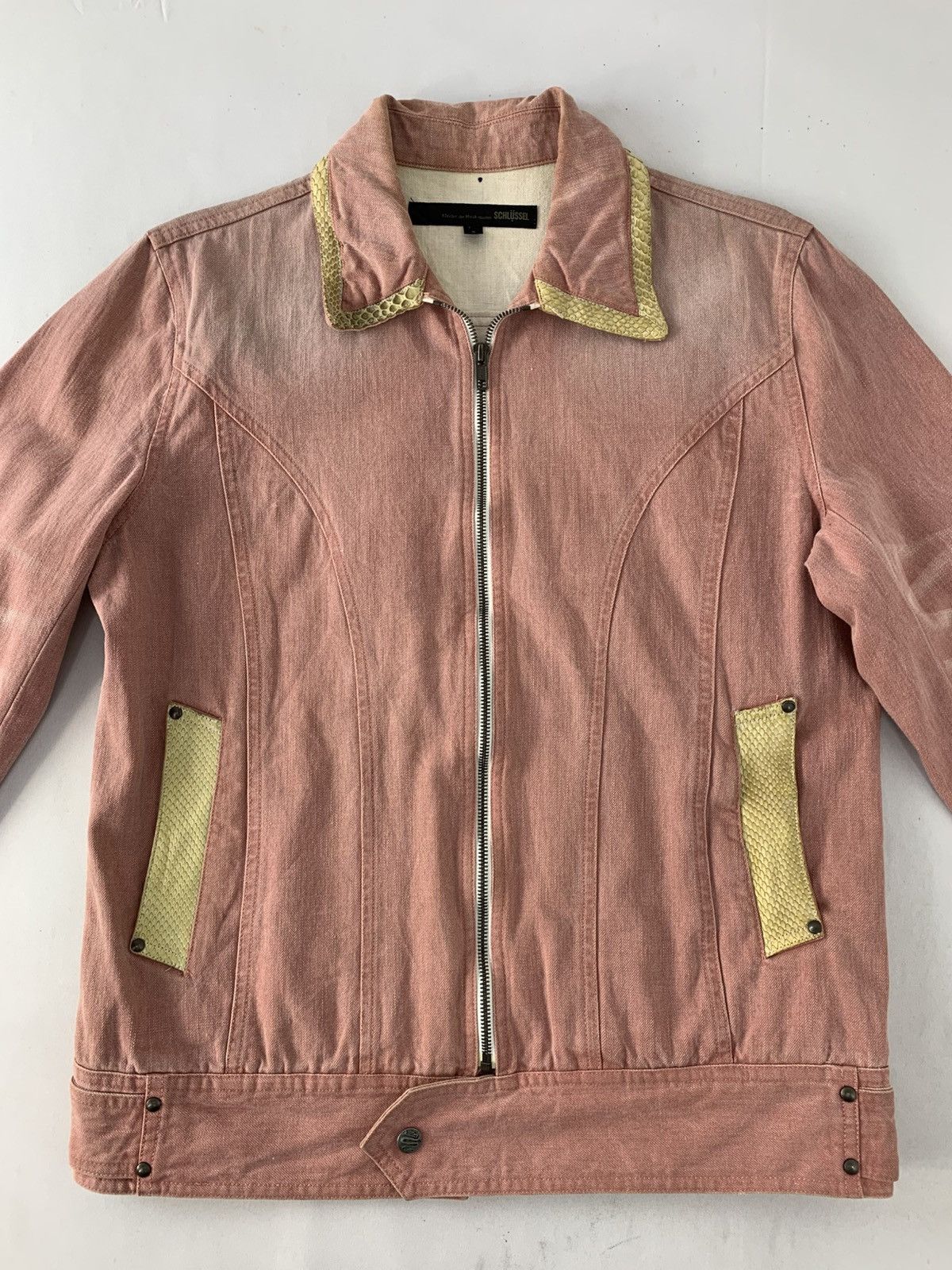Schlussel Schlussel Kleider Pink Denim Jacket Gold Toned Laced Size US M / EU 48-50 / 2 - 3 Thumbnail