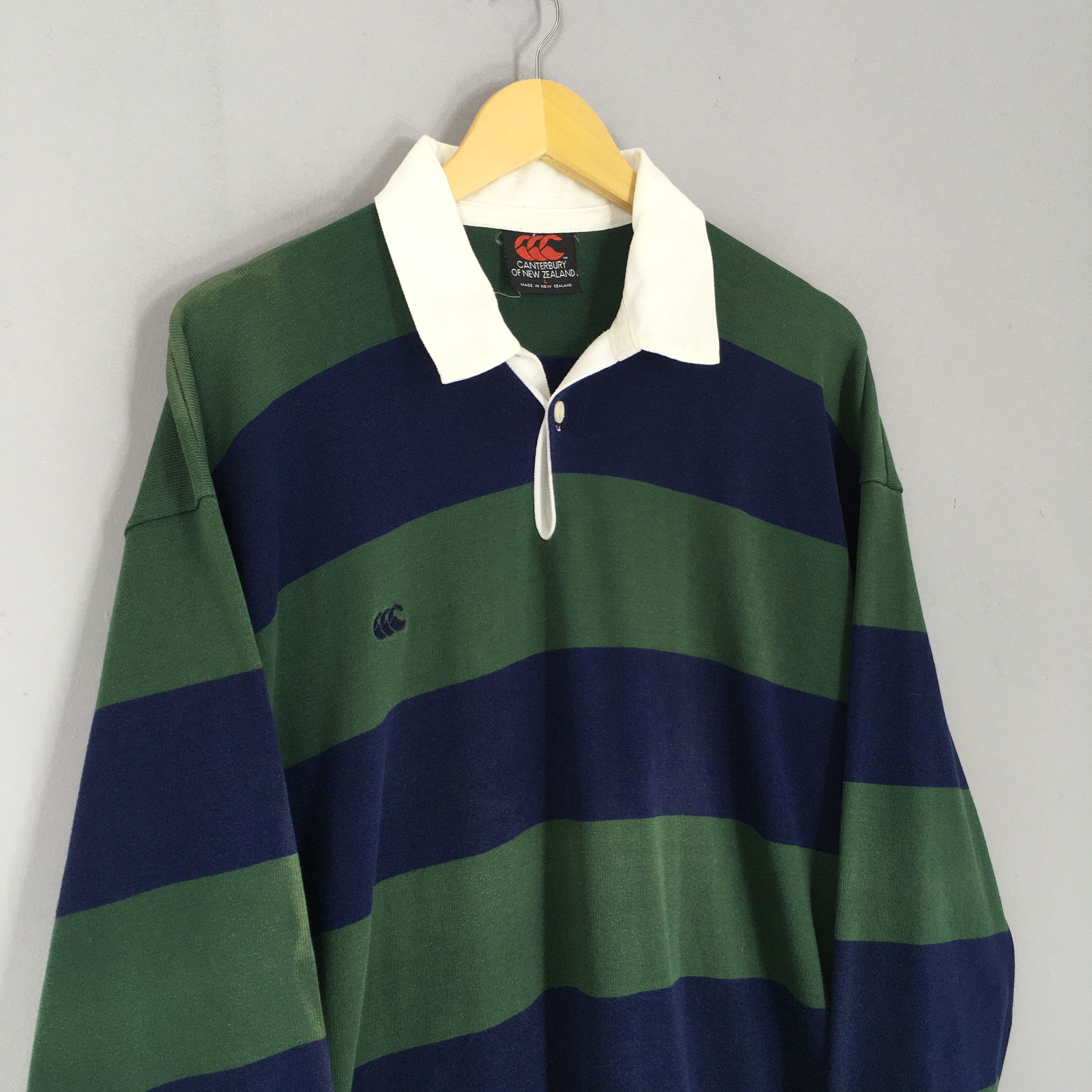 Canterbury of New Zealand Vintage 90s Canterbury Of New Zealand Striped Rugby Shirt L Size US L / EU 52-54 / 3 - 3 Thumbnail