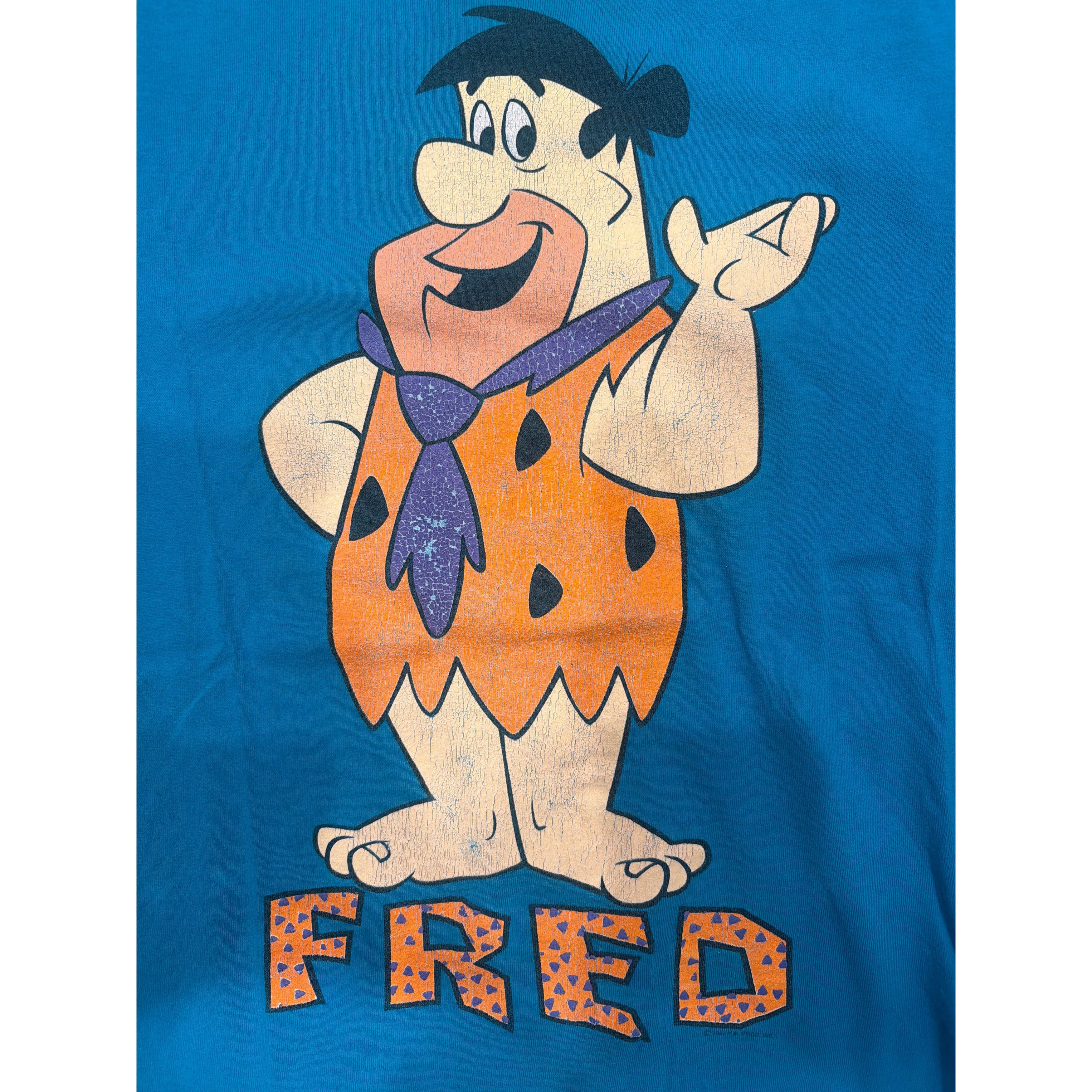 Other 1992 Fred Flintstone Blue Hanna Barbara Universal Studios T- Size US L / EU 52-54 / 3 - 3 Thumbnail