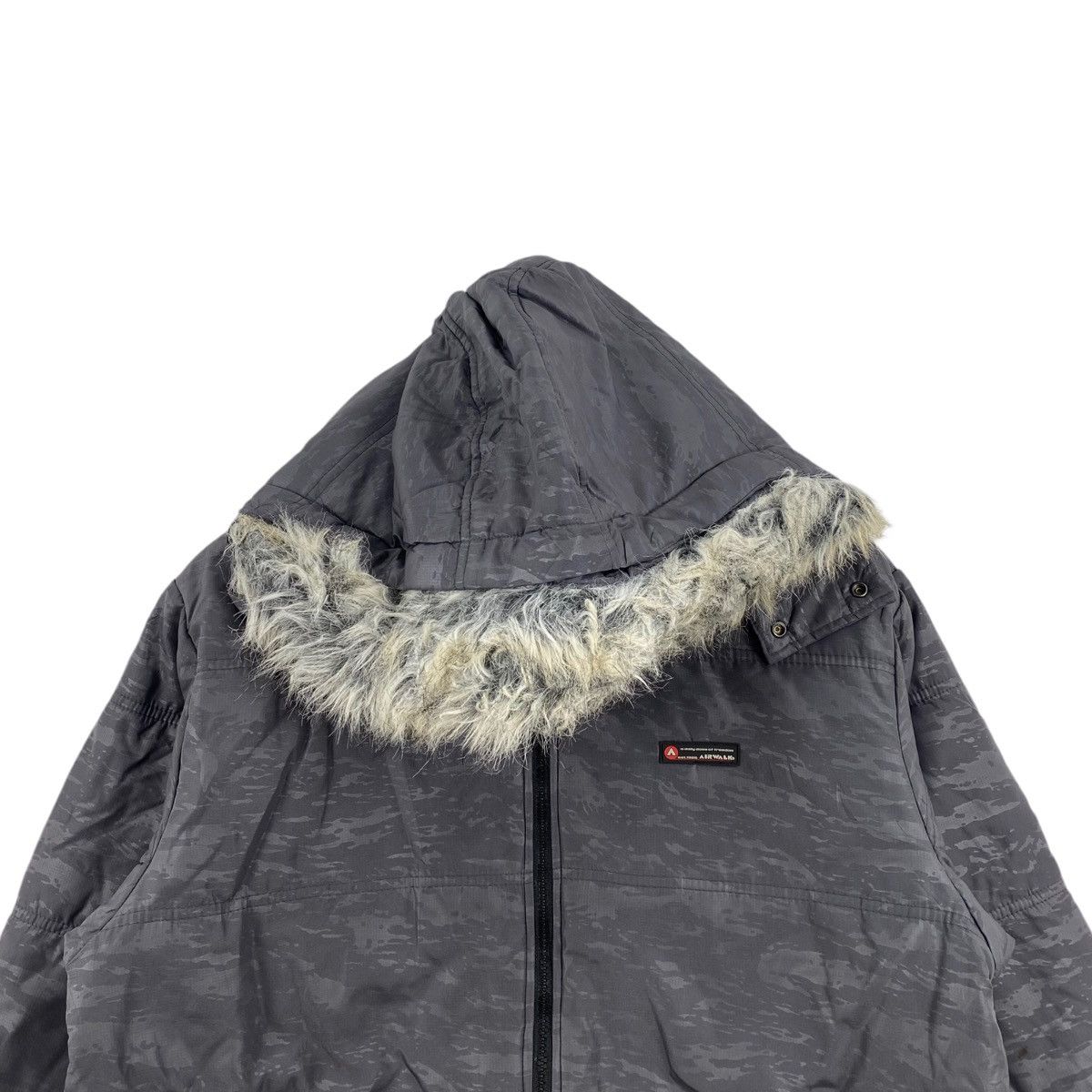 Airwalk × Japanese Brand AIRWALK Skateboard Japanese Brand Hooded Grey Bomber Jacket Size US L / EU 52-54 / 3 - 2 Thumbnail