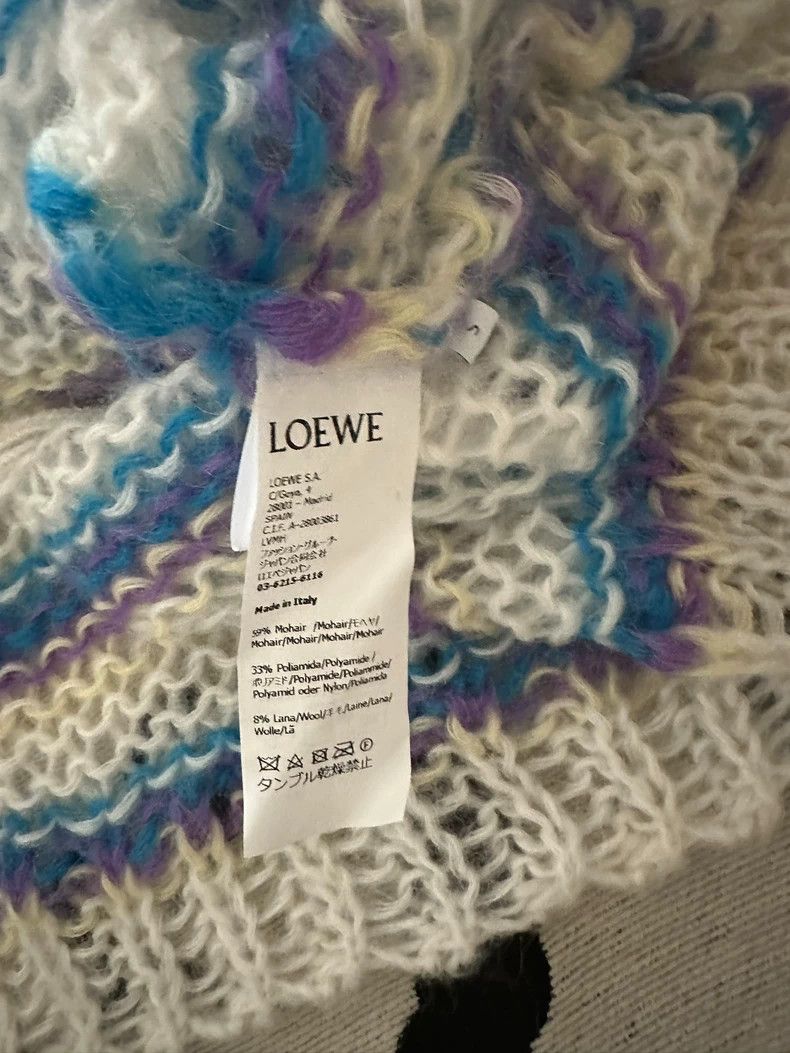 Loewe loewe Embossed seahorse hair blue and white striped sweater Size US S / EU 44-46 / 1 - 2 Thumbnail