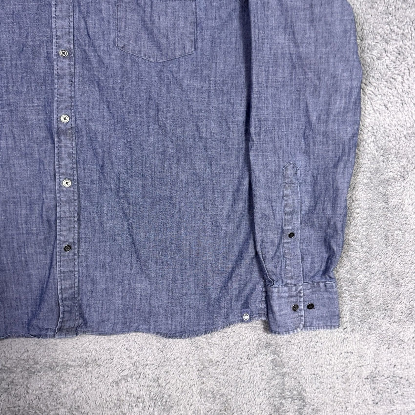 Peter Millar Peter Millar Shirt Mens L Blue Denim Chambray Button Up Crown Crafted Size US L / EU 52-54 / 3 - 2 Thumbnail