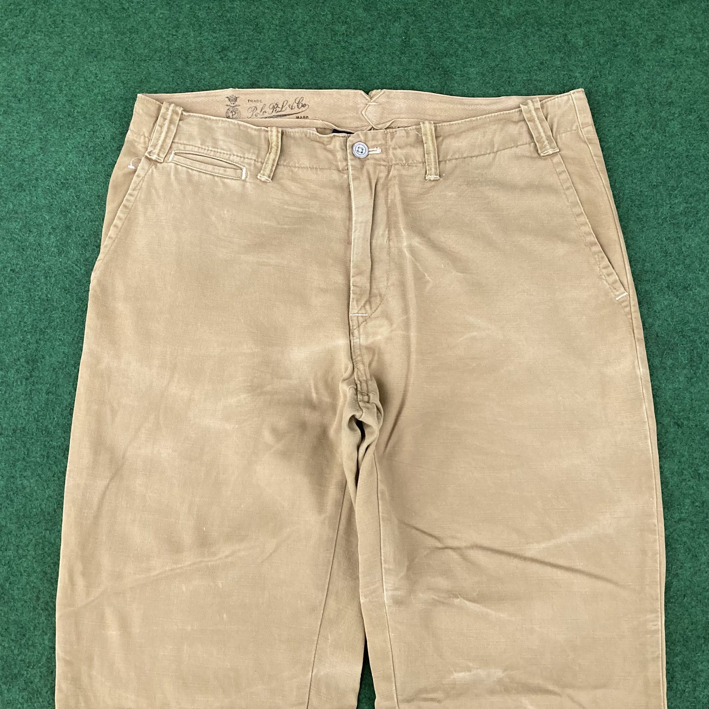 Polo Ralph Lauren × Ralph Lauren Vtg Polo Ralph Lauren Military Trousers Army Pant Jeans Size US 35 - 3 Thumbnail