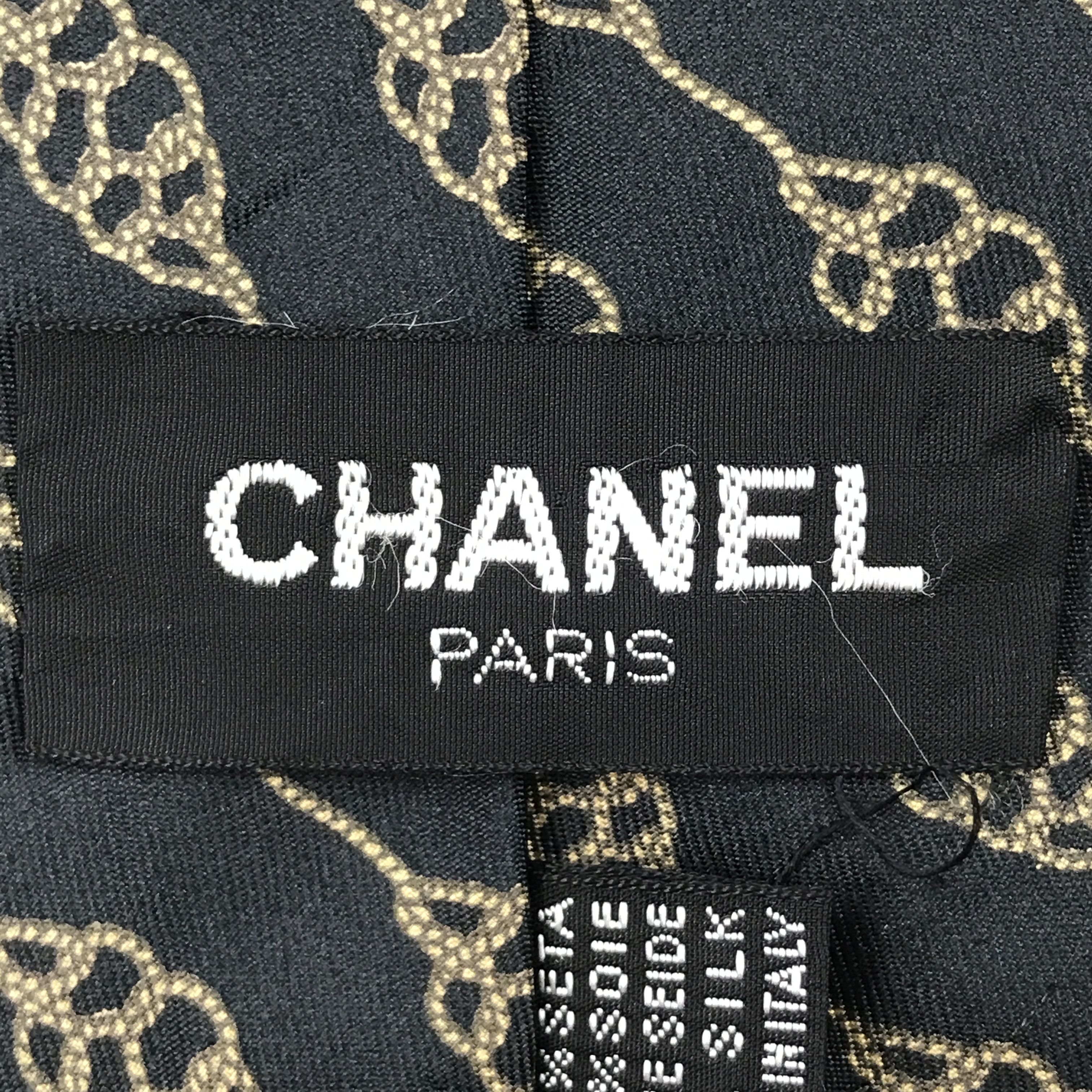 Chanel × Vintage Vintage Chanel Silk Necktie Size ONE SIZE - 8 Thumbnail