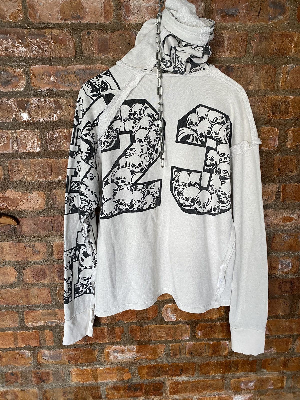 Japanese Brand Vtg Buddist Punk Japan cut and fringe Skull full zip hoodie Size US M / EU 48-50 / 2 - 17 Thumbnail