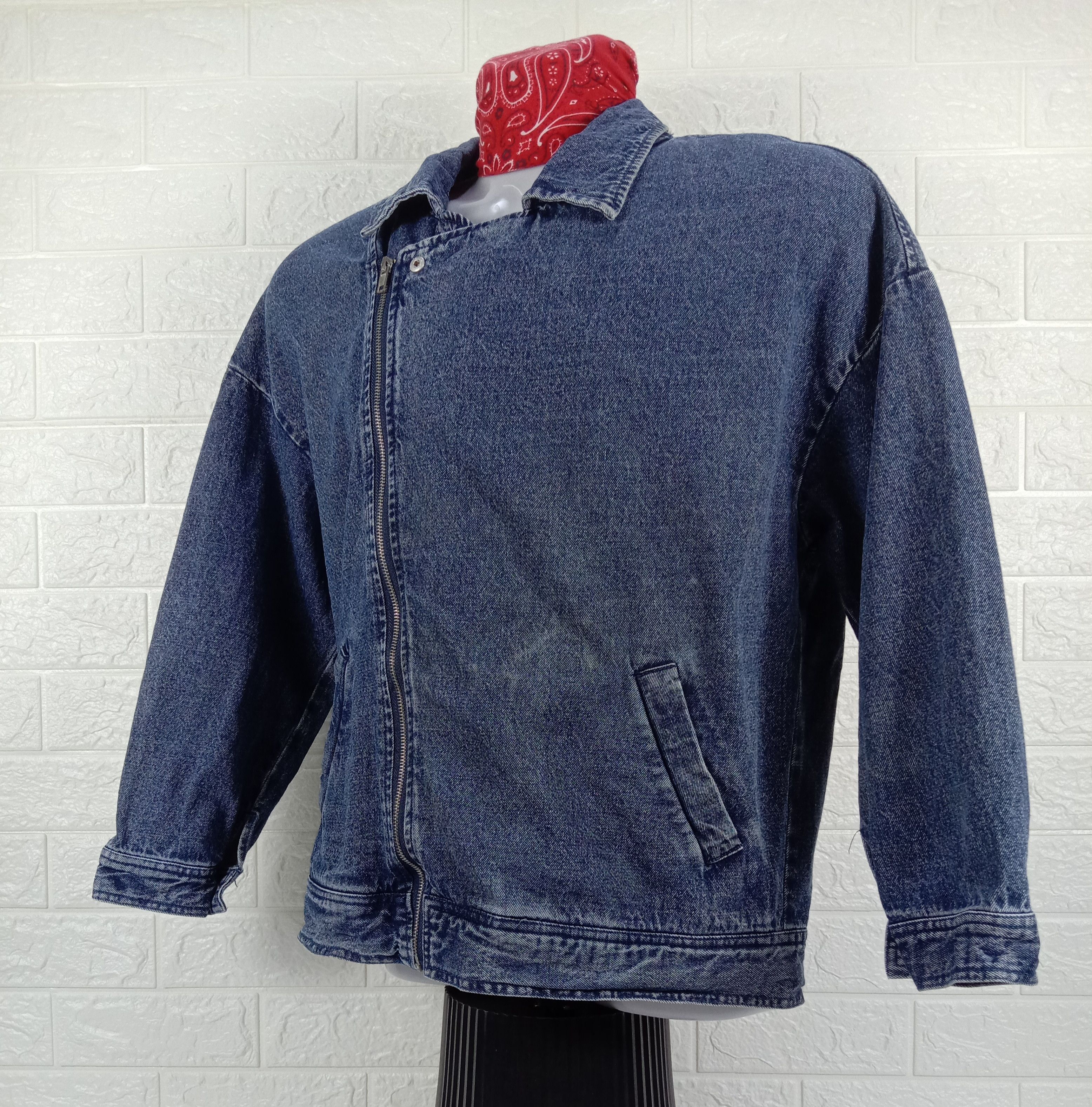 Japanese Brand Vintage Japanese Brand Zipper Denim Jacket Size L / US 10 / IT 46 - 3 Thumbnail