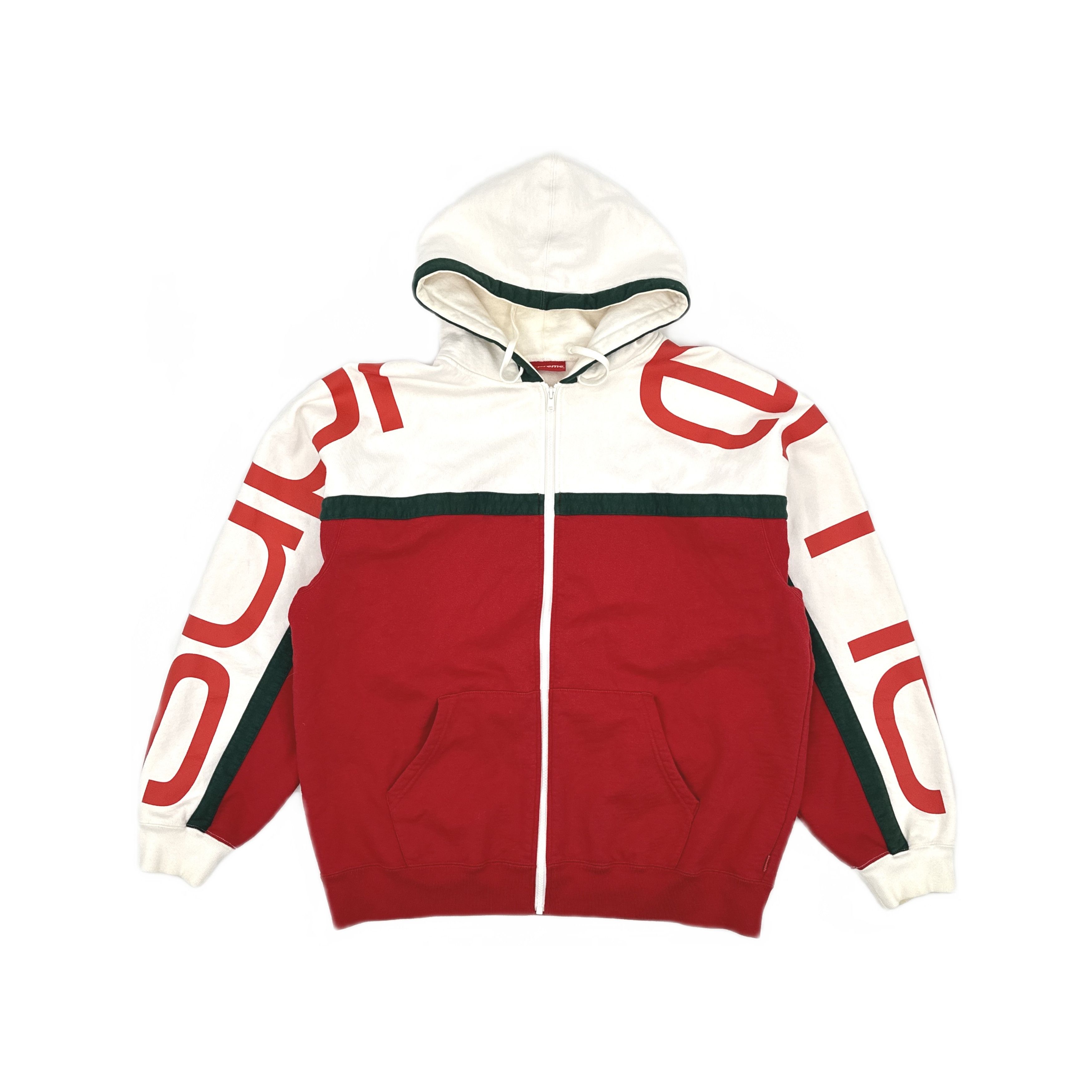 Supreme Supreme Paneled Big Logo Zip Up Hoodie Size XL Size US XL / EU 56 / 4 - 1 Thumbnail