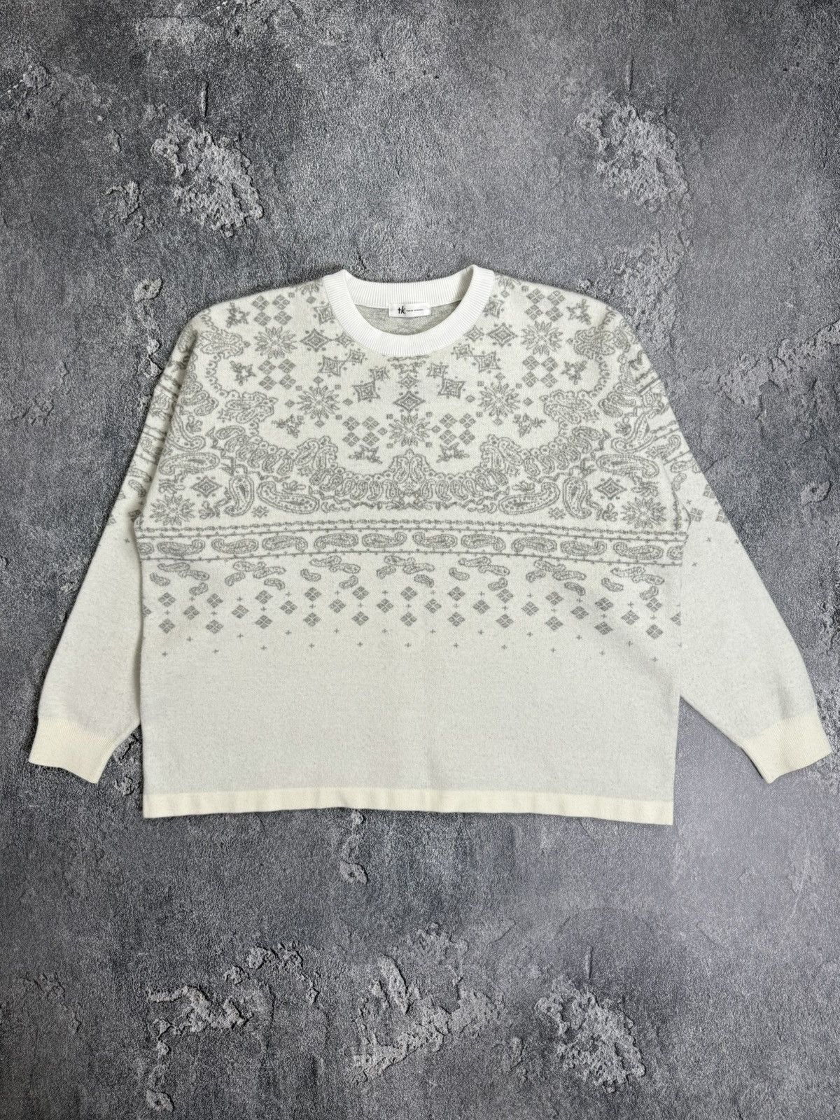 Takeo Kikuchi Takeo Kikuchi Paisley Bandana wool oversize sweater pullover Size US S / EU 44-46 / 1 - 6 Thumbnail