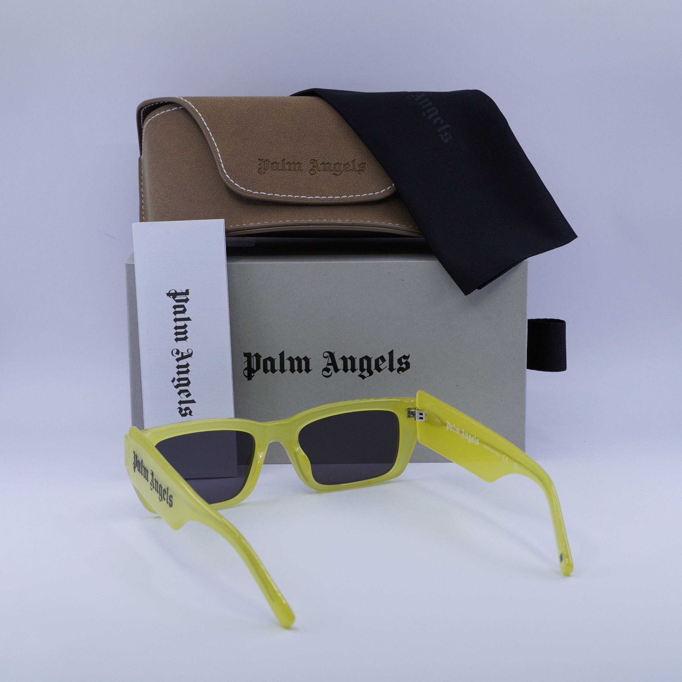 Palm Angels Palm Angels PERI002 PALM 1807 Sunglasses Yellow Rectangle Size ONE SIZE - 10 Thumbnail