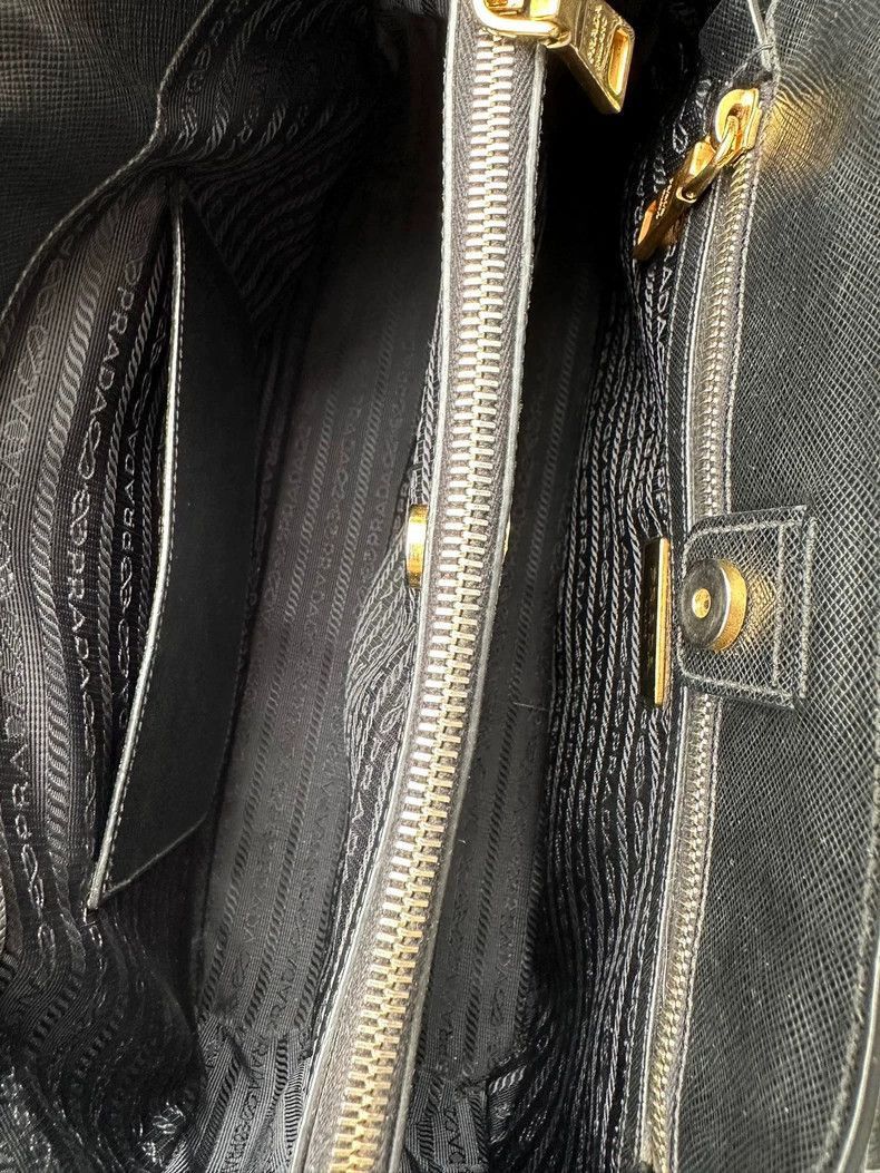 Prada Prada Black Saffiano Leather Shoulder Bag-2506 Size ONE SIZE - 7 Thumbnail