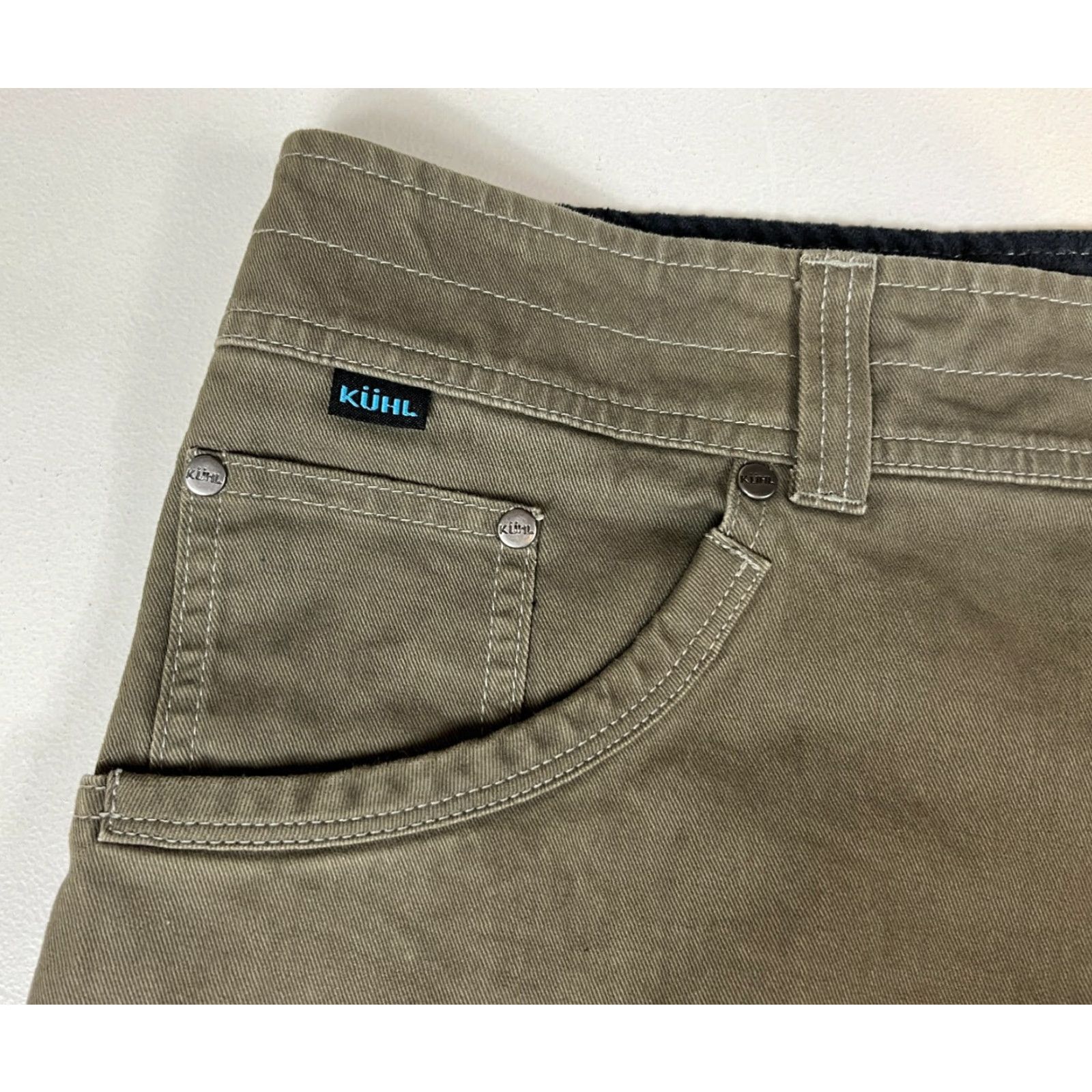 Vintage VINTAGE Kuhl Men’s Easy Rydr Pants Olive 38x32 Canvas Stretch Pockets Hiking Outdoor Size US 38 / EU 54 - 6 Thumbnail