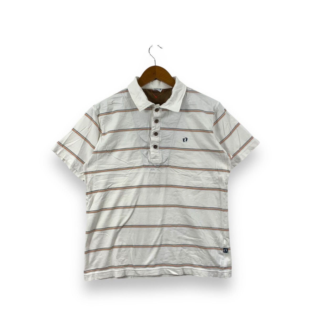 Hang Ten Vintage HANG TEN SURF Hawaii Striped Collar Polo Tee Shirt Size US M / EU 48-50 / 2 - 1 Thumbnail