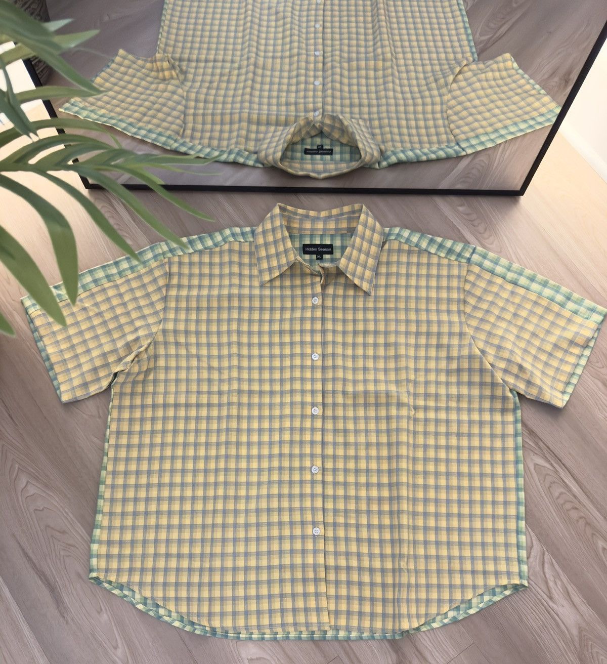 Pre-owned Grailed Hidden Season Plaid Button Up Shirt In Green