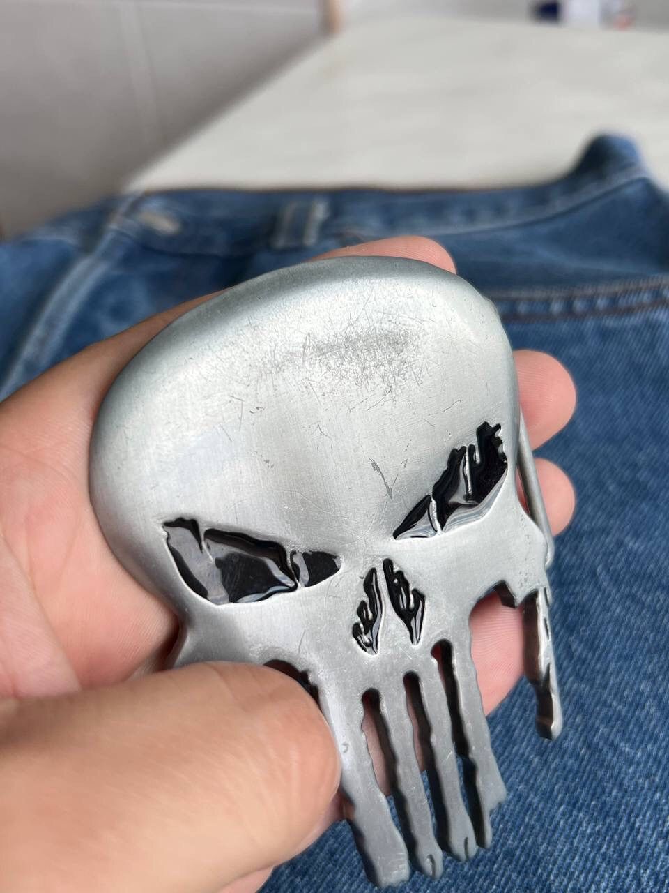 Designer × Other The punisher Belt Buckle Steel Metal vintage gray Size ONE SIZE - 4 Thumbnail