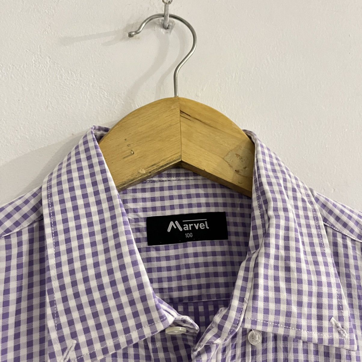 Japanese Brand marvel - gingham check button up shirt Size US L / EU 52-54 / 3 - 4 Thumbnail