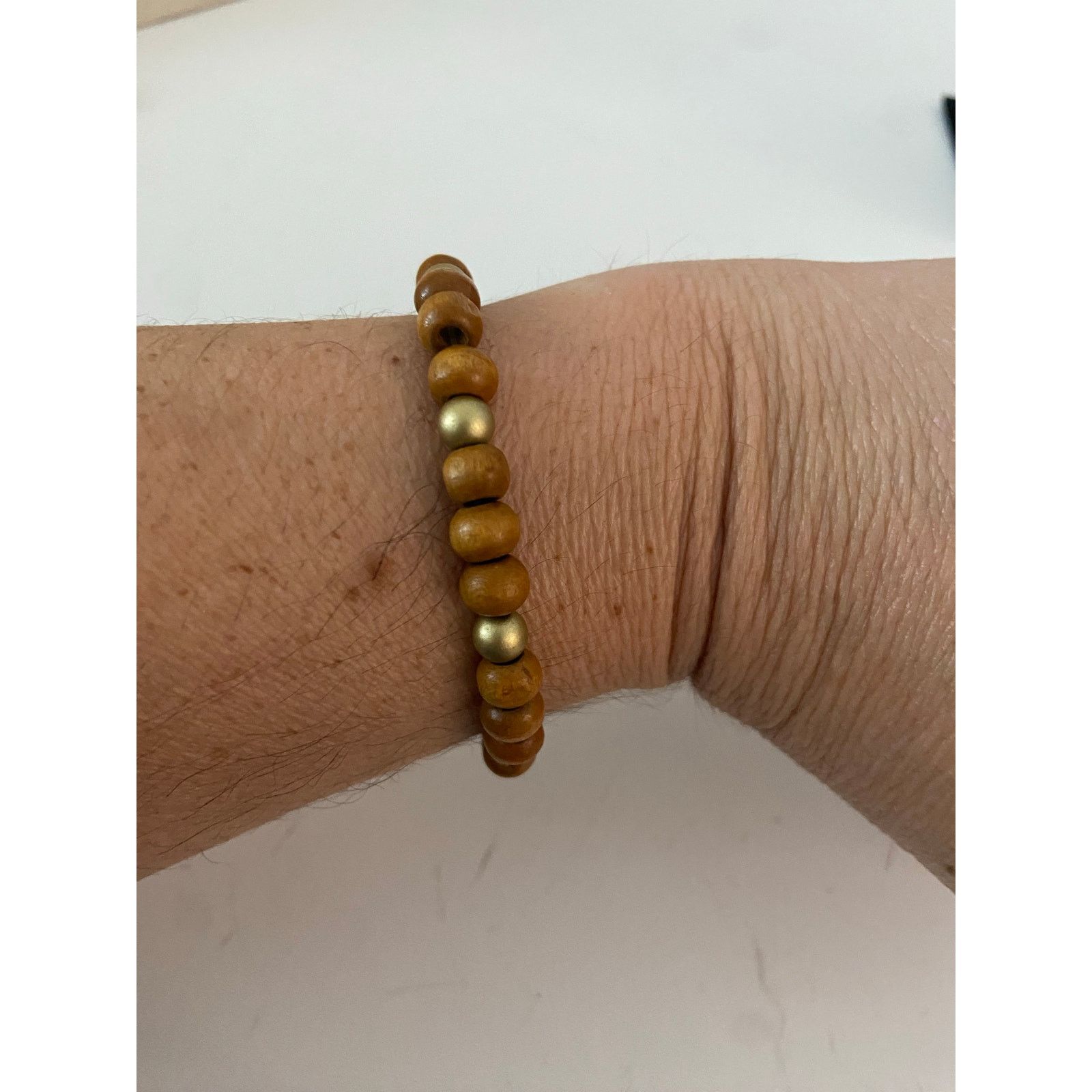 Handmade Wood bead bracelet Size ONE SIZE - 1 Thumbnail