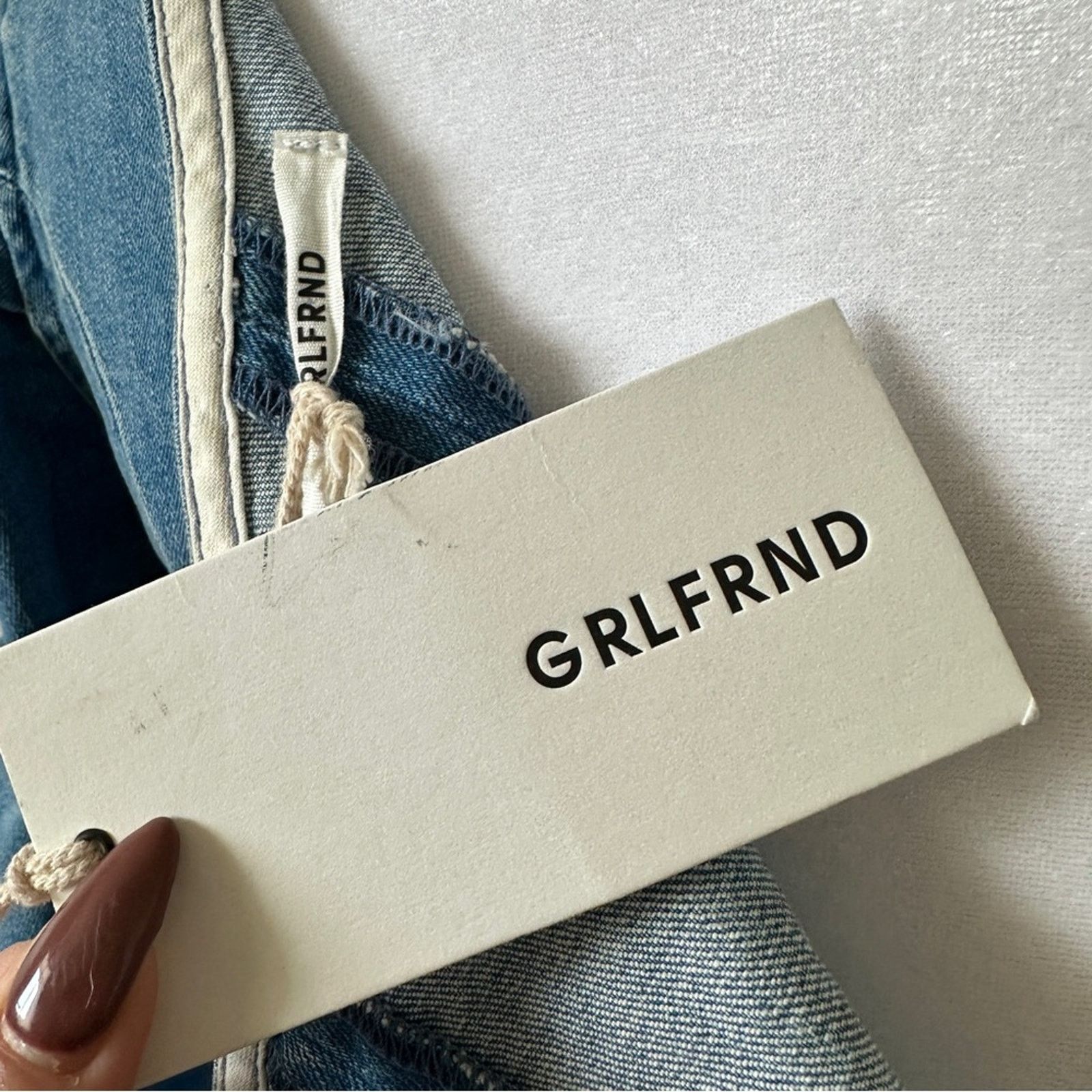 GRLFRND GRLFRND Ellie One Shoulder Denim Minidress NWT Sz. XS Size XS / US 0-2 / IT 36-38 - 7 Thumbnail