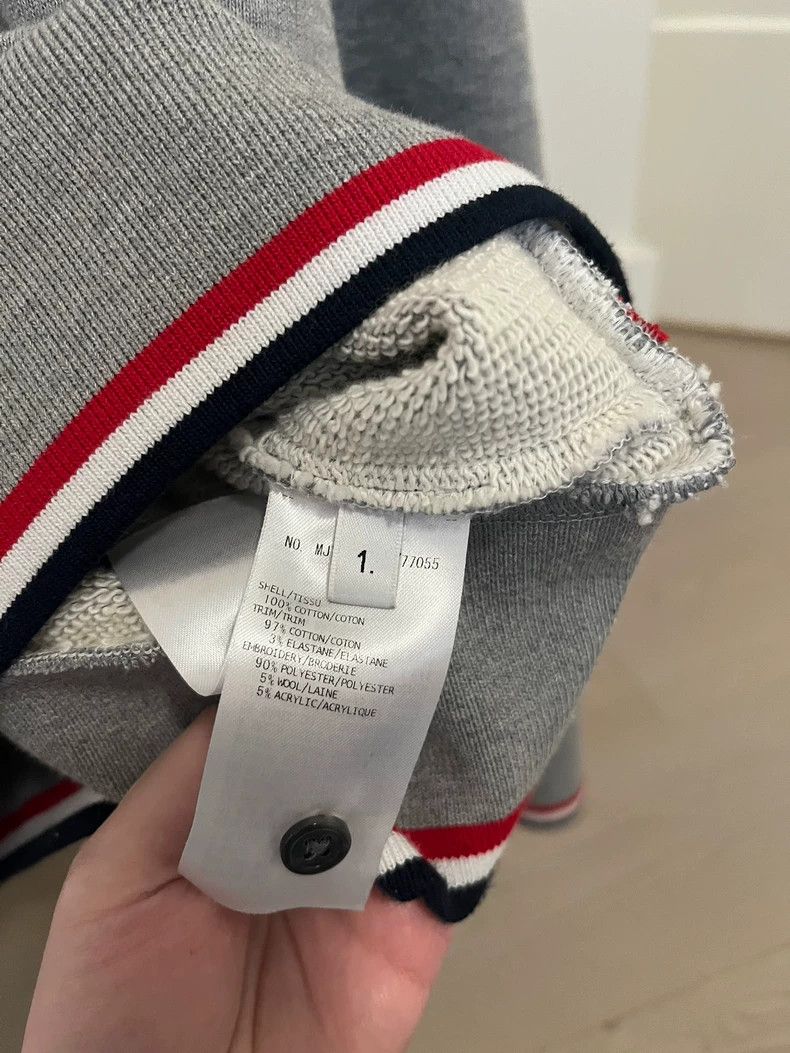 Thom Browne Thom Browne size1 Tennis grey hooded hoodie Size US S / EU 44-46 / 1 - 5 Thumbnail