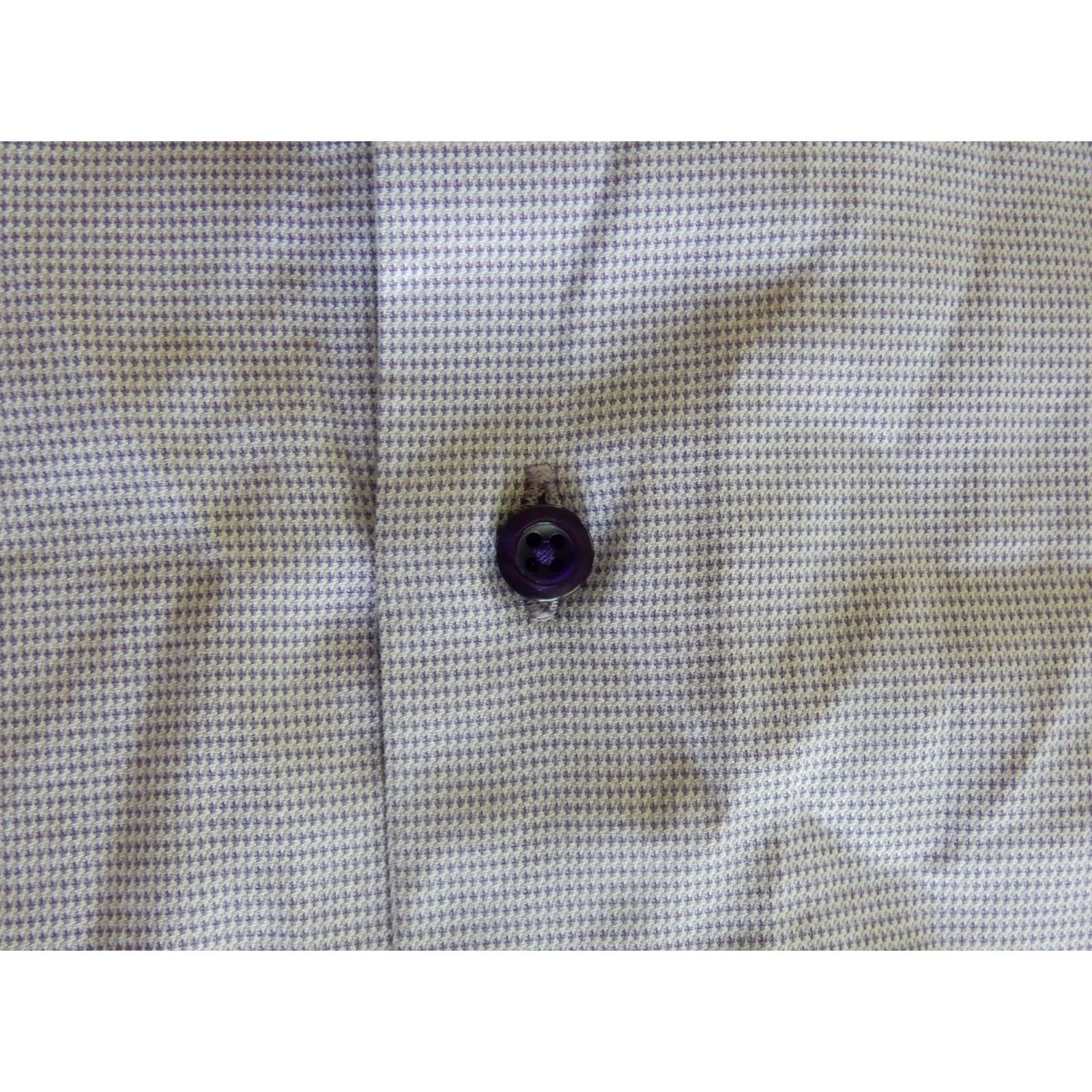 David Donahue David Donahue Dress Shirt Men Size 17-34/35 Long Sleeve Purple Cotton Cotton 17-34/35 Shirt Mens Size 46R - 3 Thumbnail
