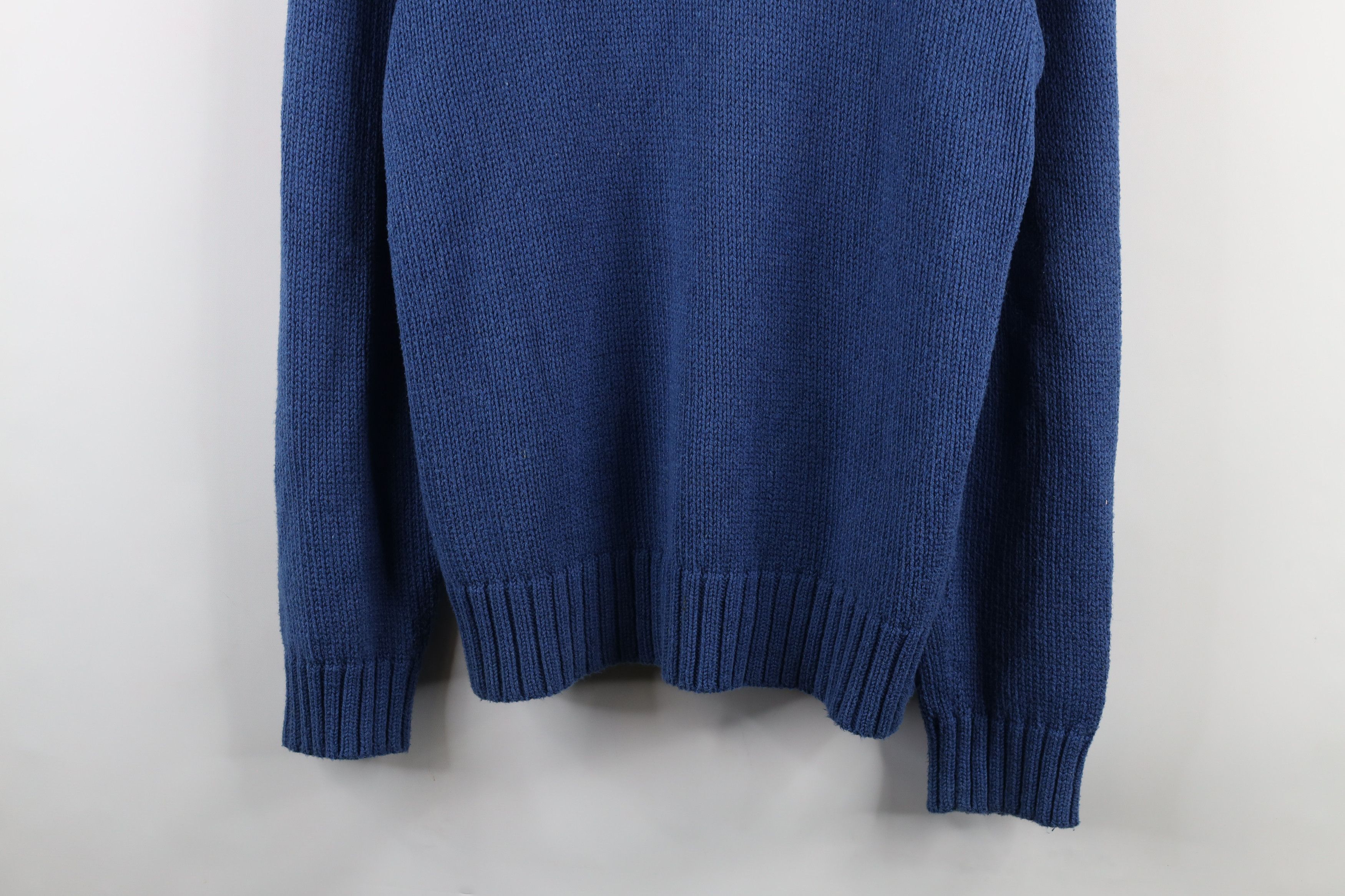 Ralph Lauren × Vintage Vintage 90s Ralph Lauren Knit Crewneck Sweater Blue Size US L / EU 52-54 / 3 - 3 Thumbnail